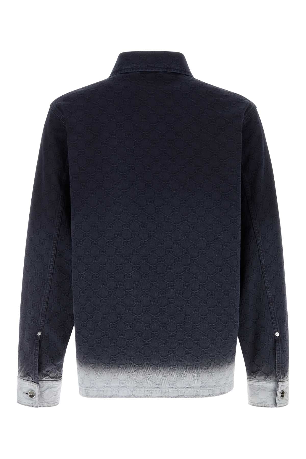 GUCCI Embroidered Denim Shirt for Men