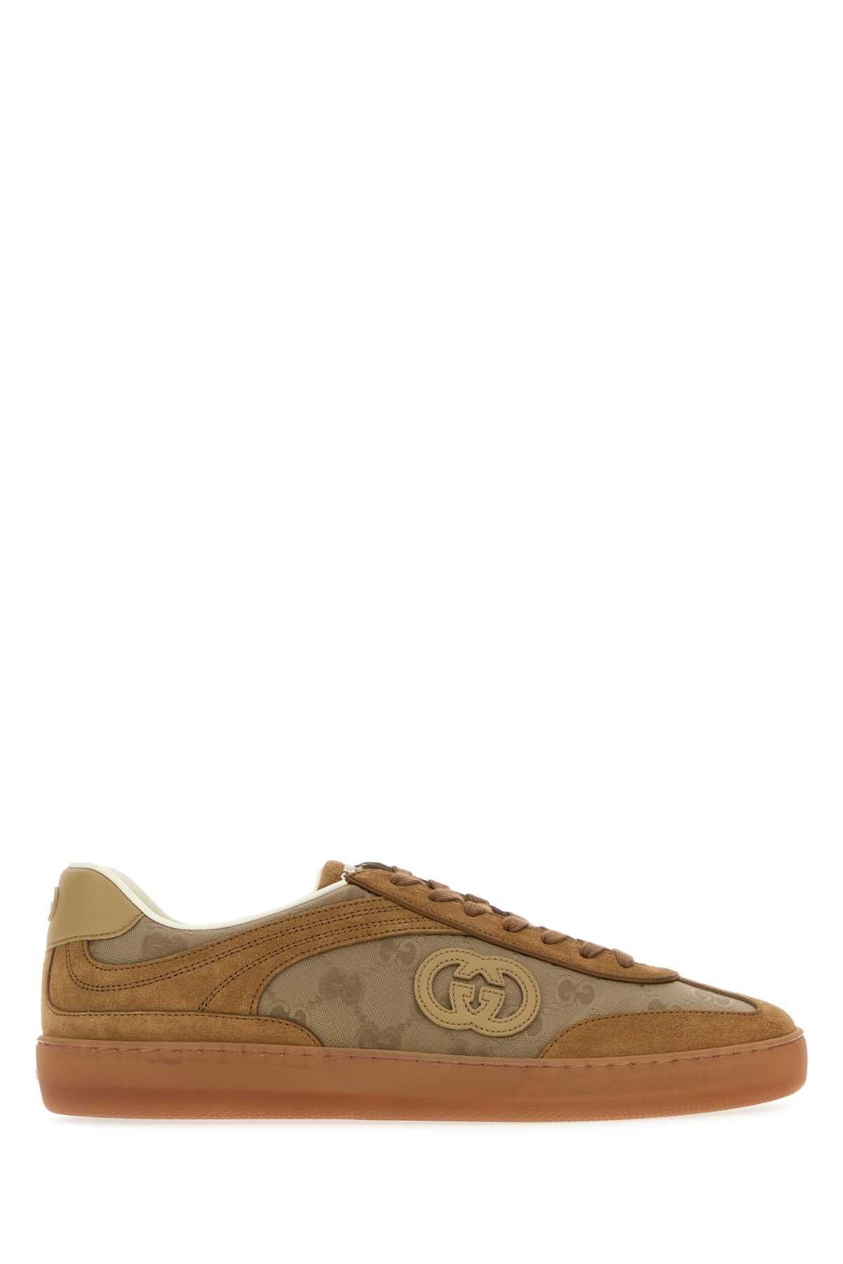 GUCCI Suede and Fabric Sneakers - FW25 Collection