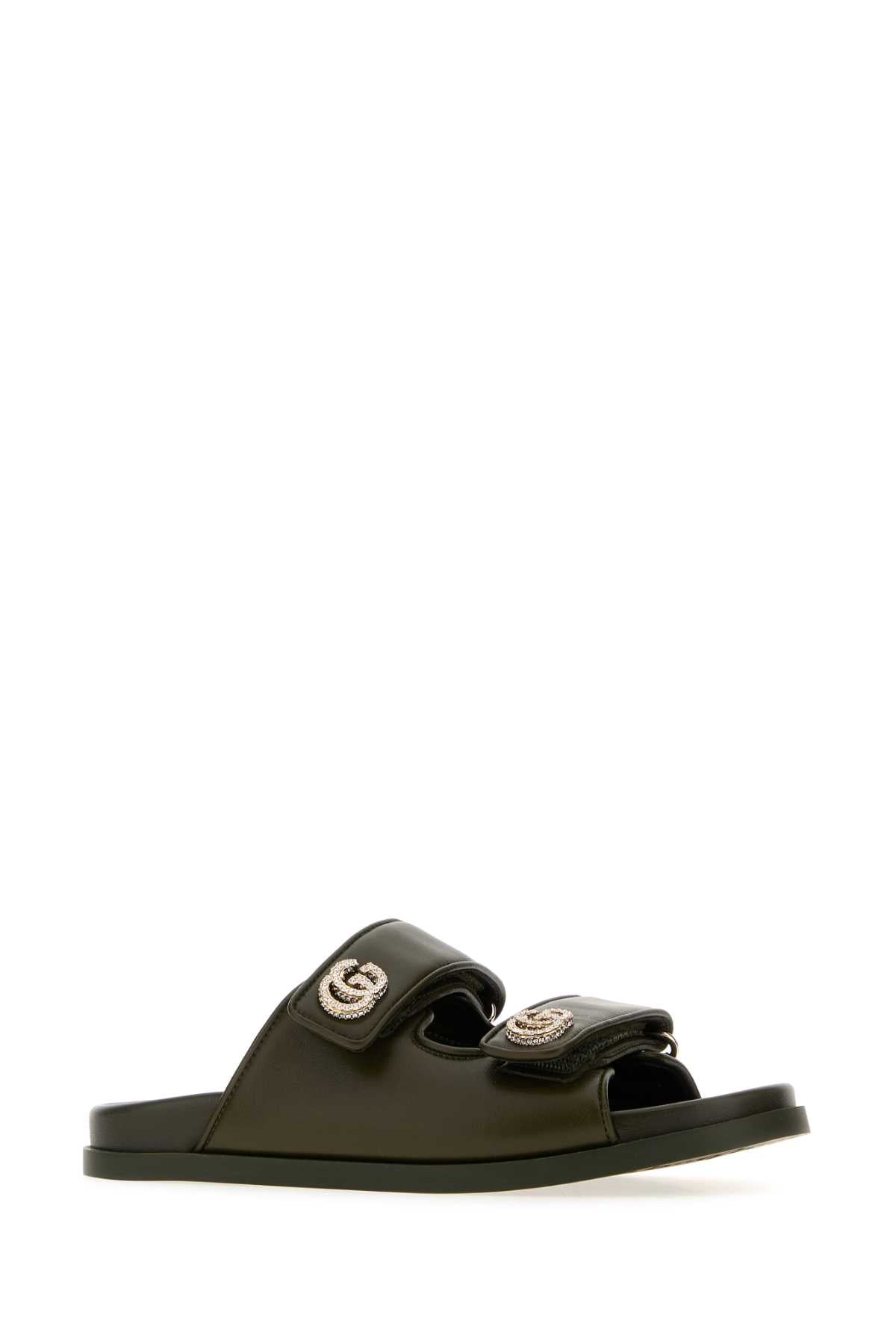 GUCCI Leather Slippers for Women - FW25 Collection