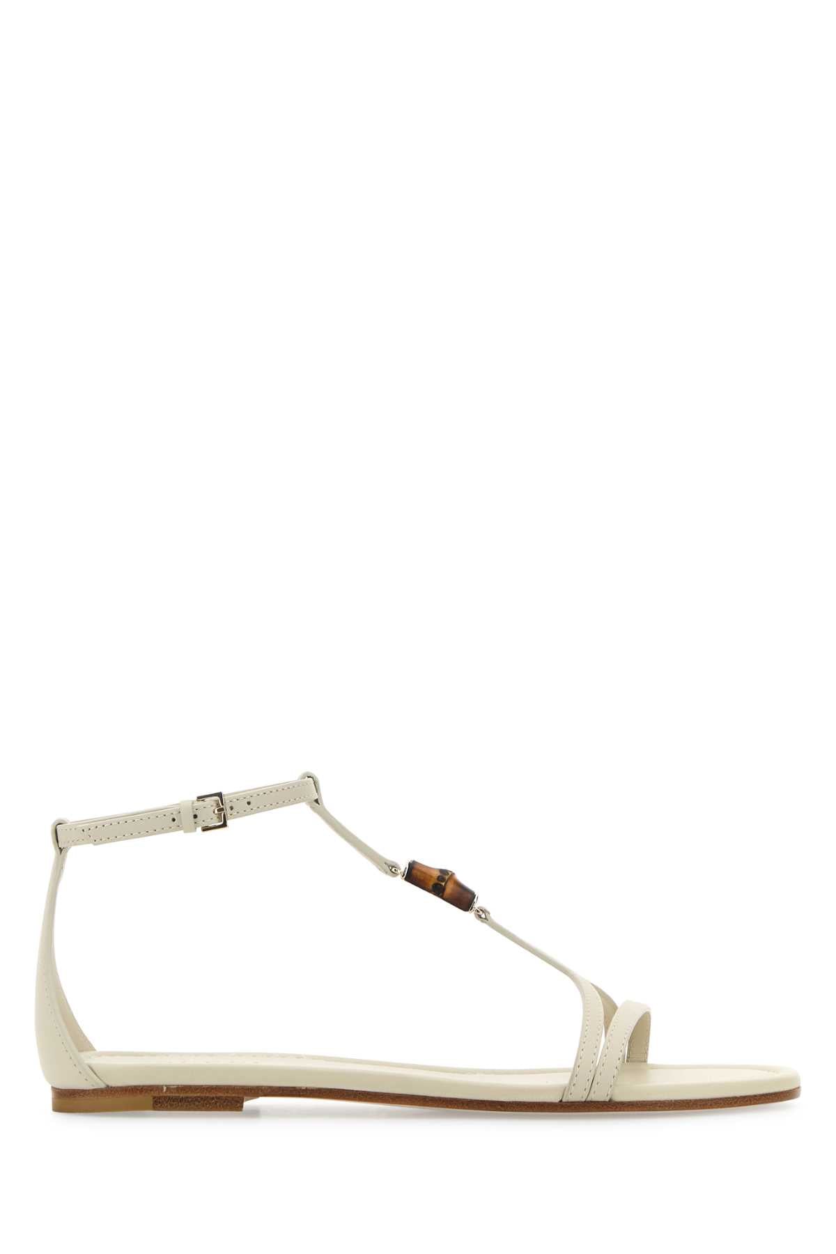 GUCCI Chalk Leather Sandals for Women - FW25