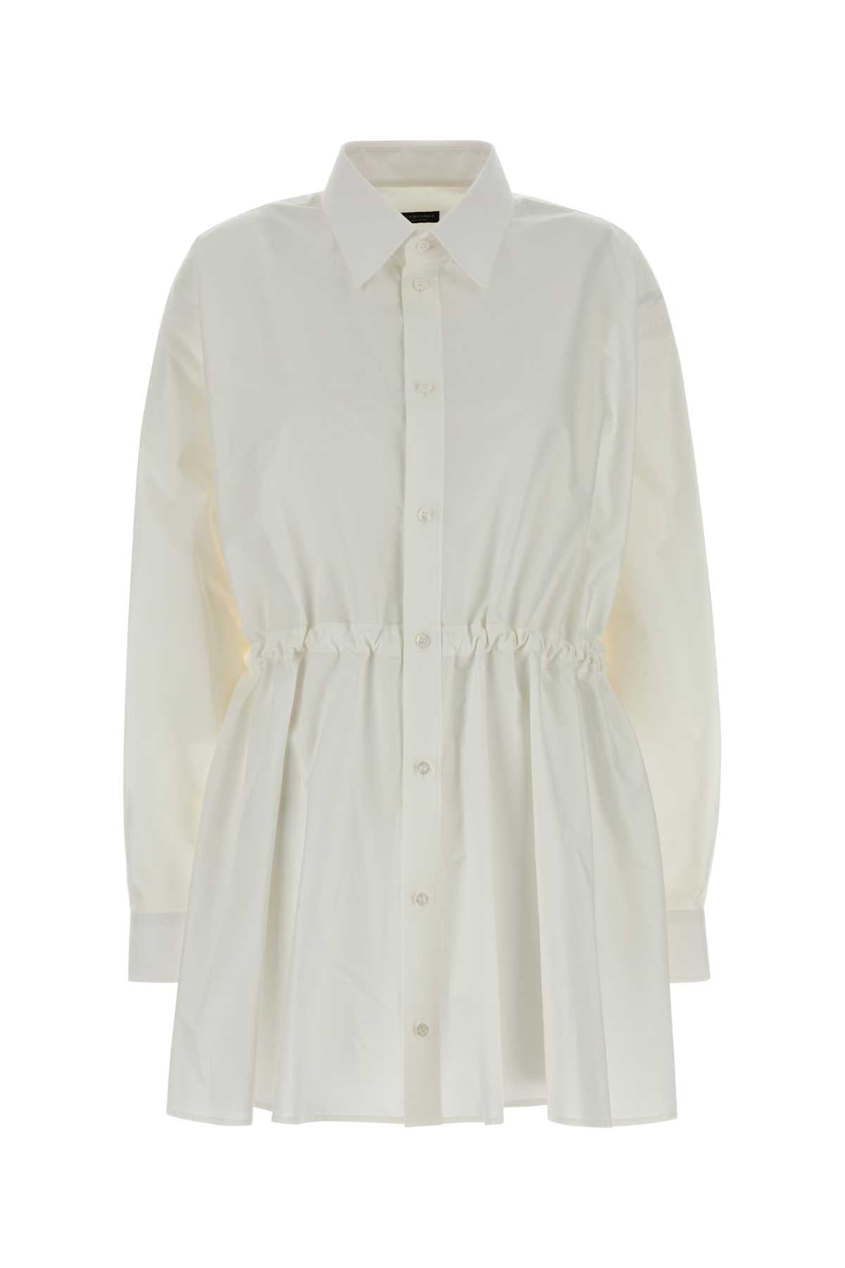 BALENCIAGA Chic Poplin Mini Shirt Dress