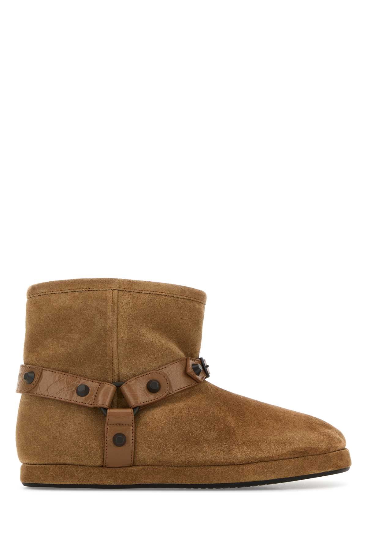 BALENCIAGA Soft Suede Alaska Mini Ankle Boots for Women
