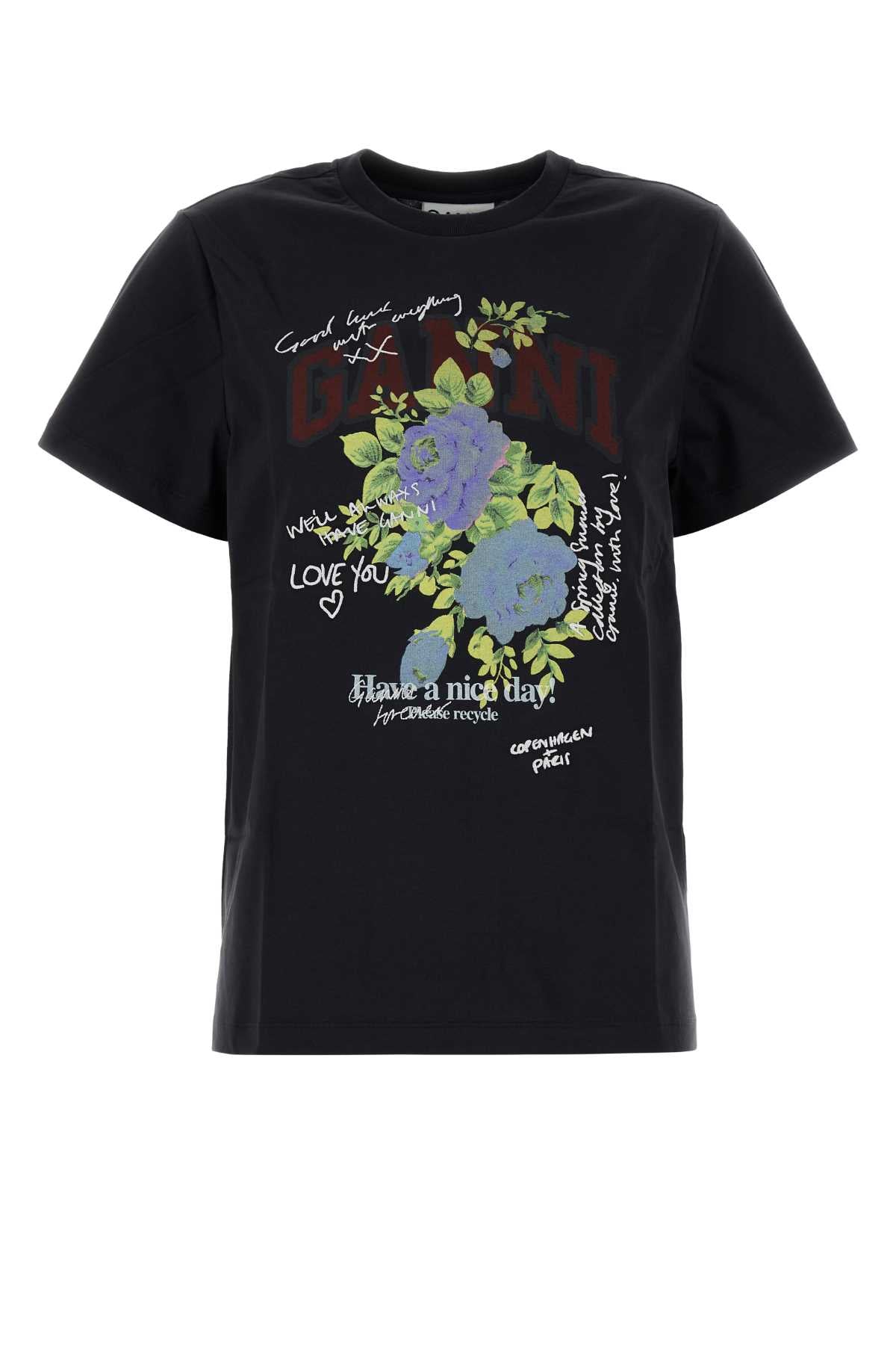 GANNI Eco-Friendly Cotton T-Shirt for Women