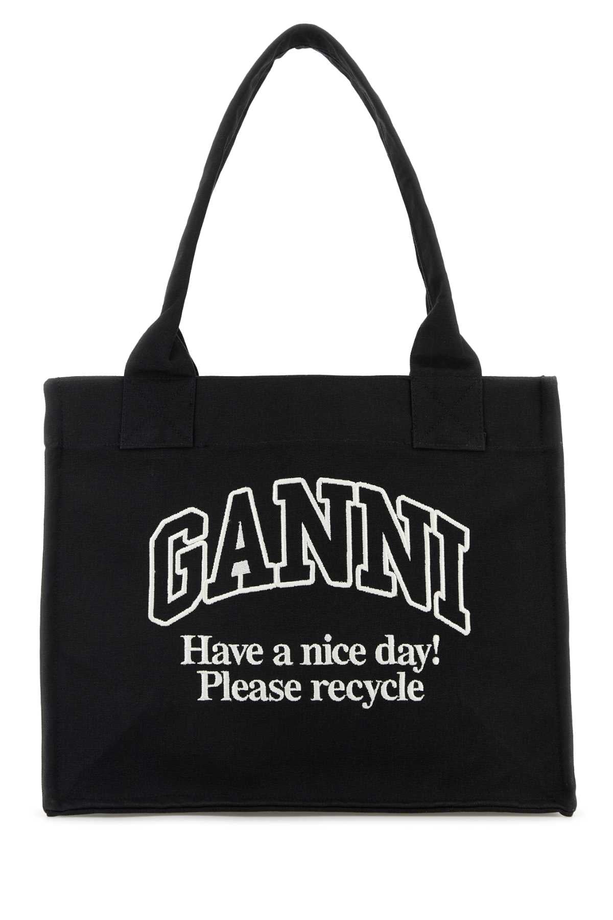 GANNI Canvas Shopping Handbag - 37 cm x 31 cm x 17 cm