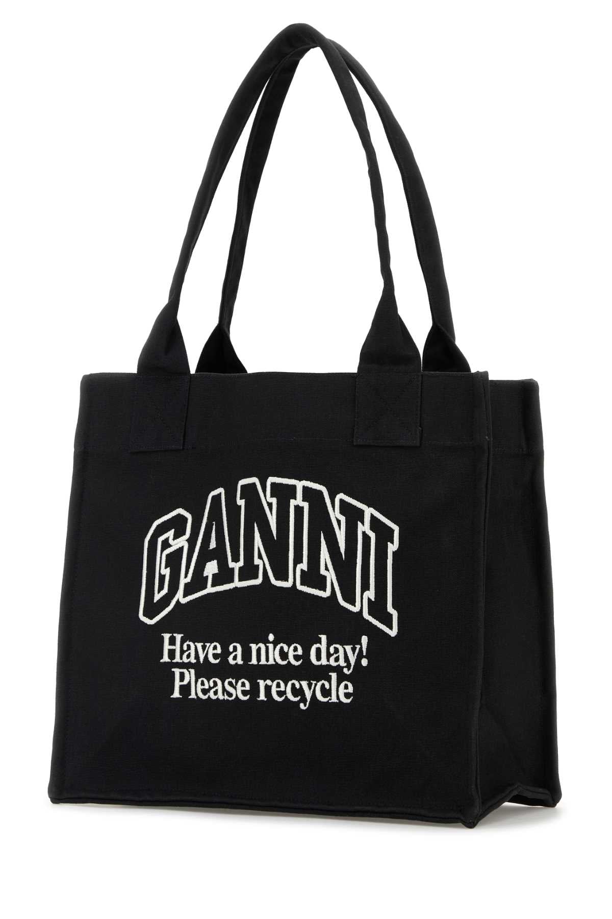 GANNI Canvas Shopping Handbag - 37 cm x 31 cm x 17 cm