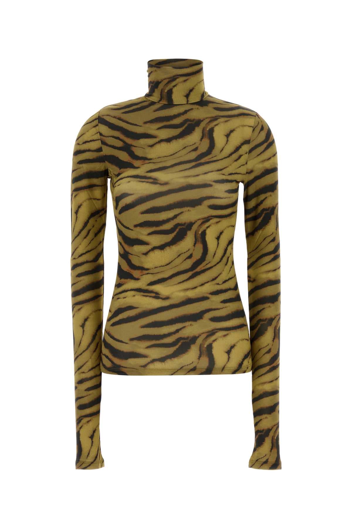GANNI Printed Stretch Viscose Top for Women - FW25 Collection