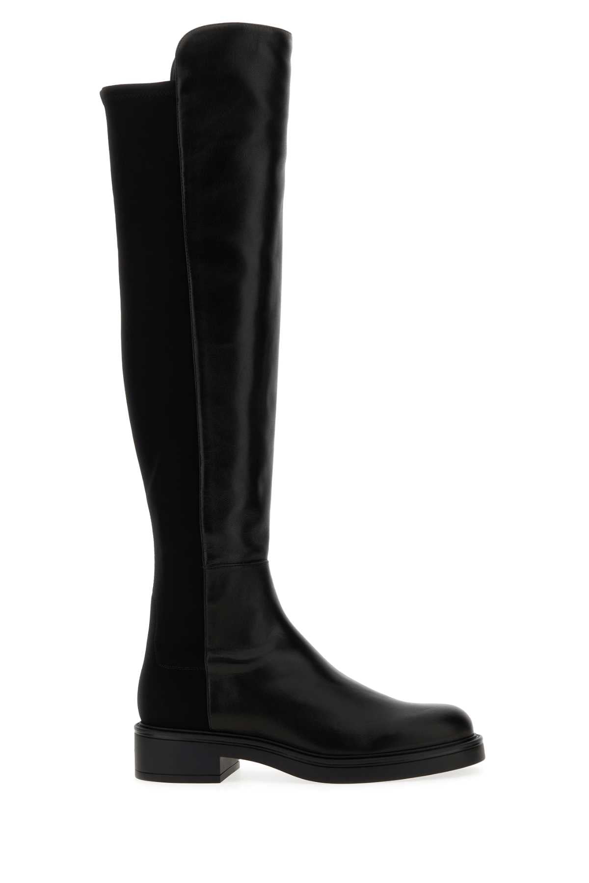 STUART WEITZMAN Women's Nappa Leather and Fabric Celia Mini Boots