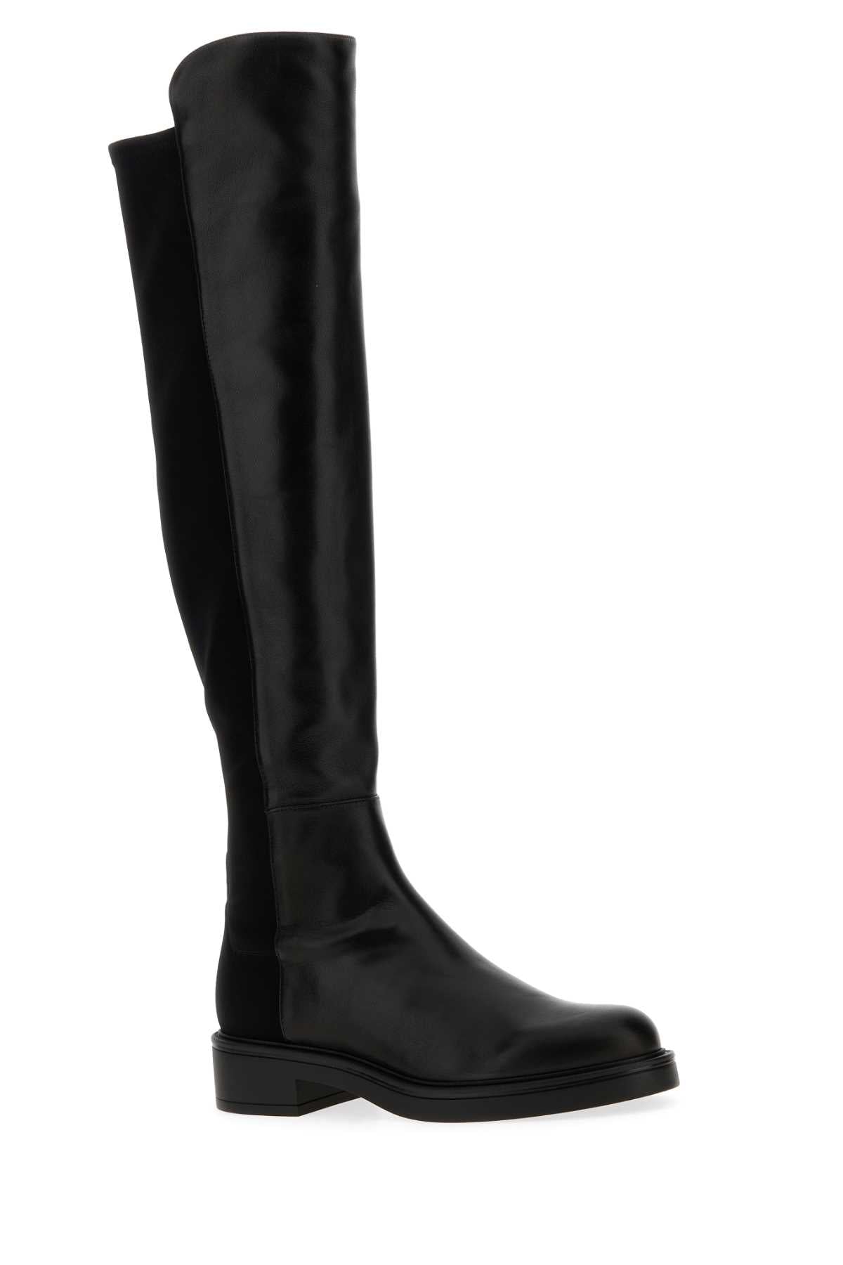STUART WEITZMAN Women's Nappa Leather and Fabric Celia Mini Boots