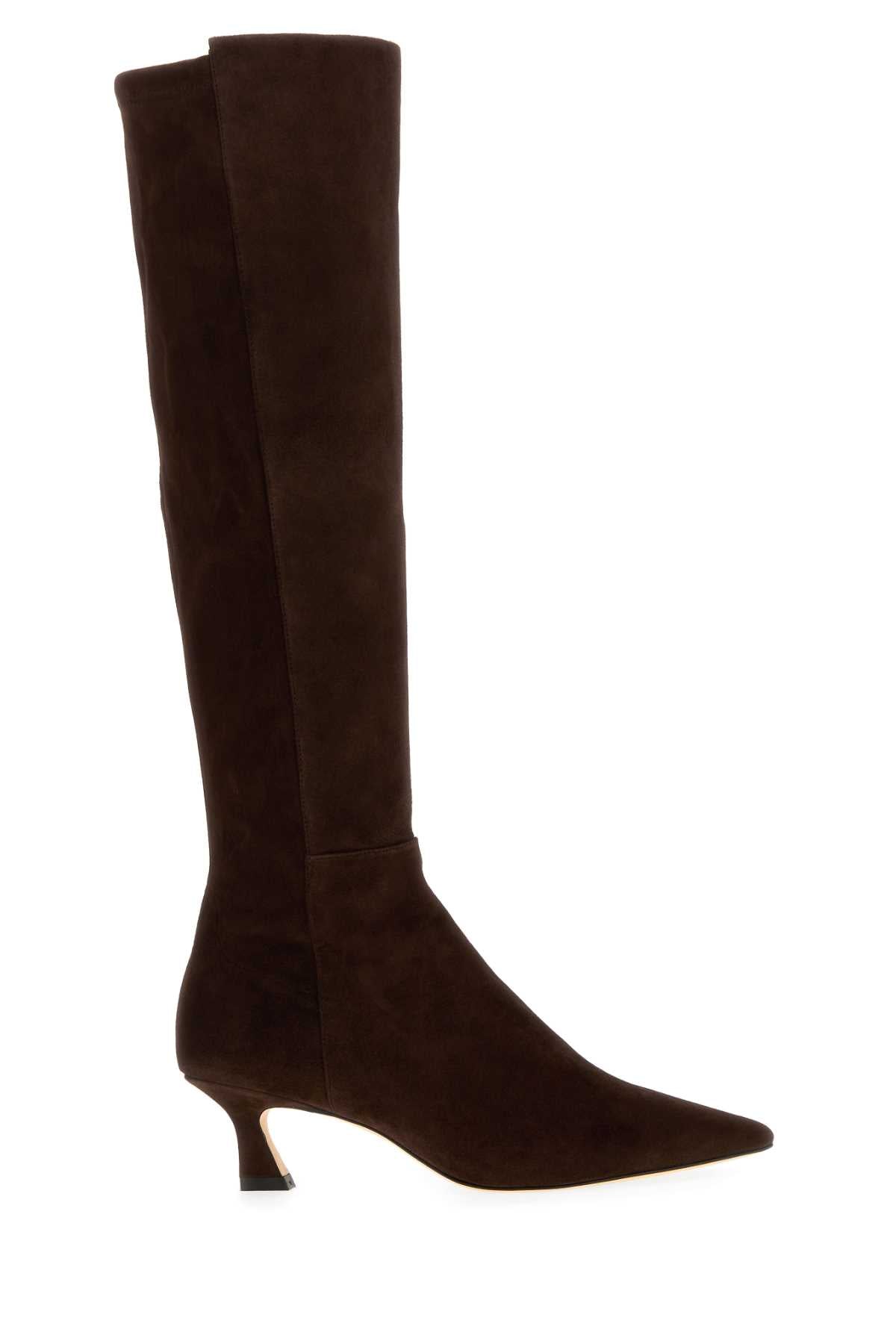 STUART WEITZMAN Winnie Suede Boots with 5 cm Heel Height