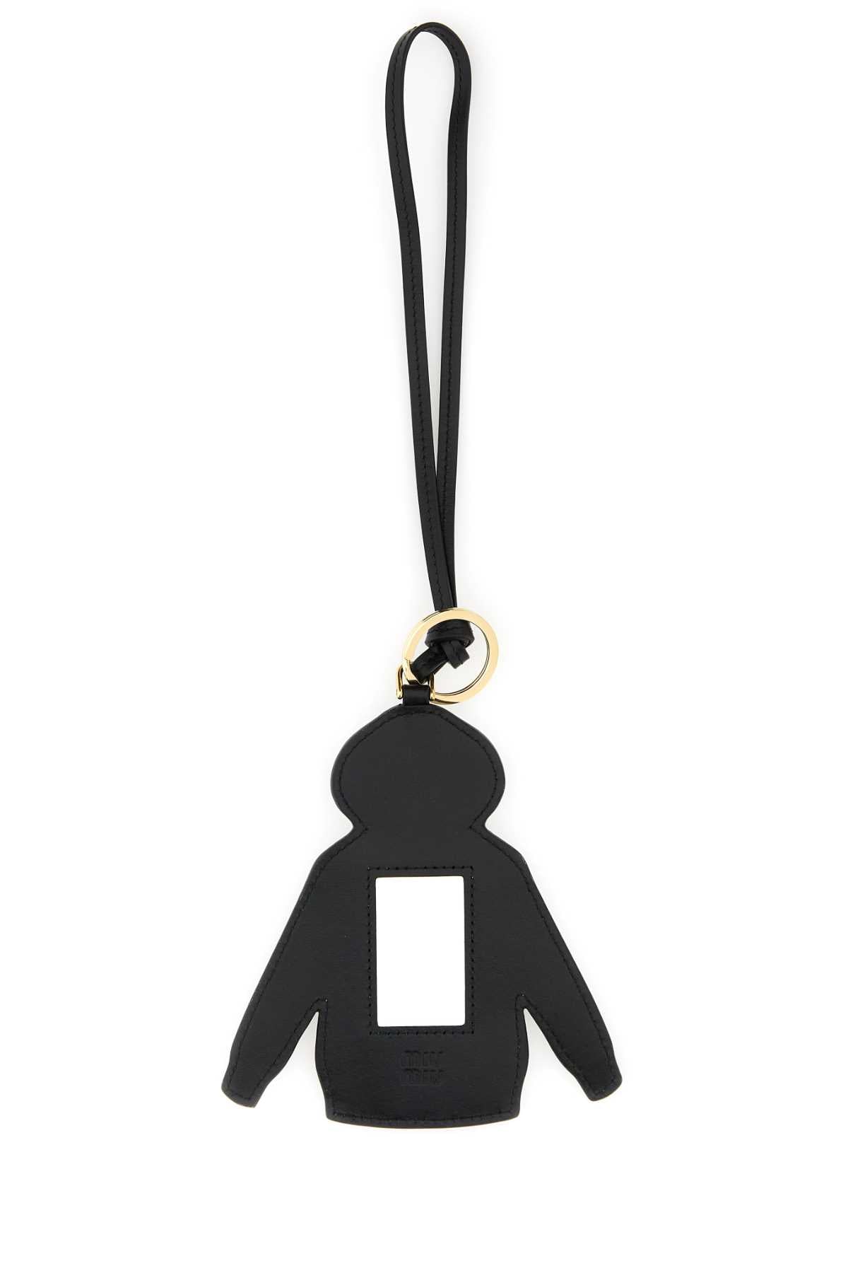 MIU MIU Suede Keyring Mini Accessory - 11 cm x 13 cm