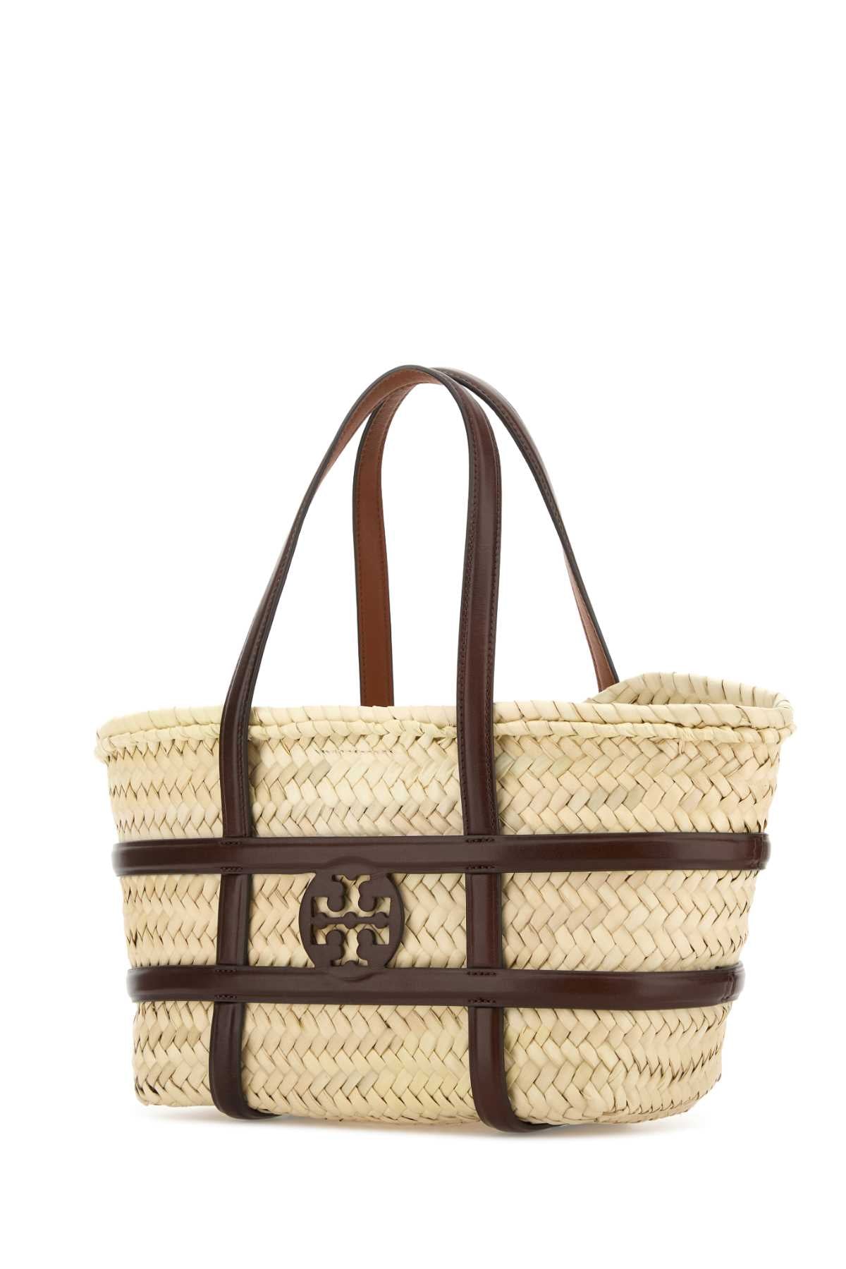 TORY BURCH Mini Raffia Ella Bucket Handbag - Small Size