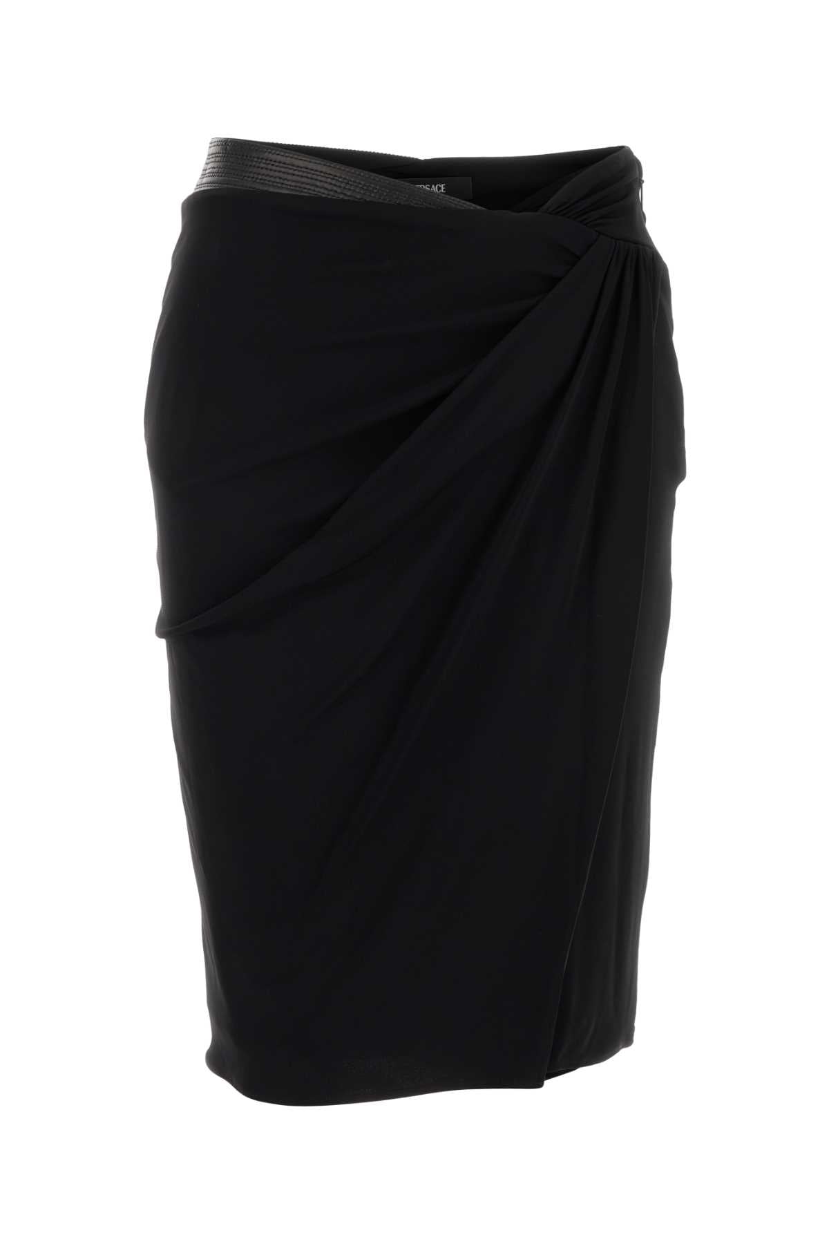 VERSACE Chic Stretch Viscose Mini Skirt for Women