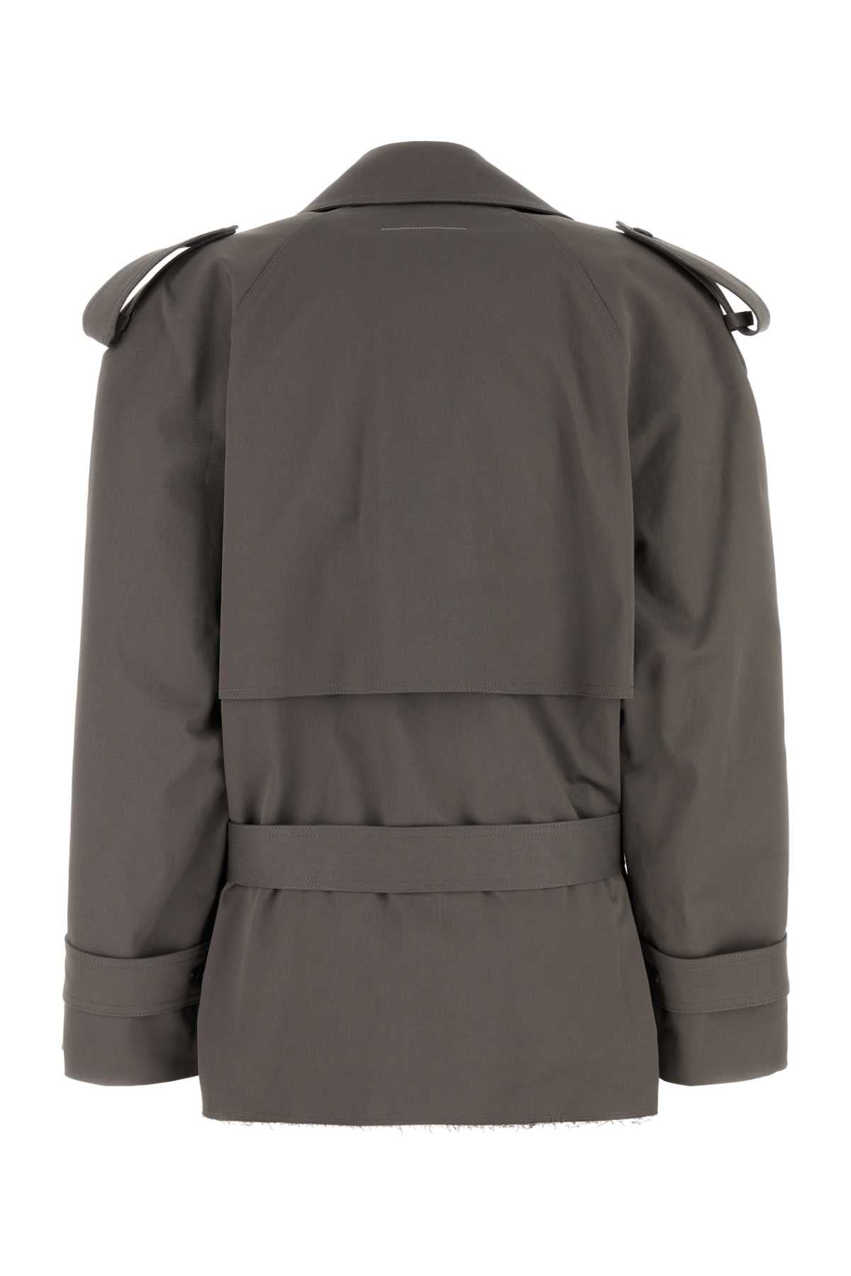MM6 MAISON MARGIELA Stretch Cotton Trench Jacket for Women