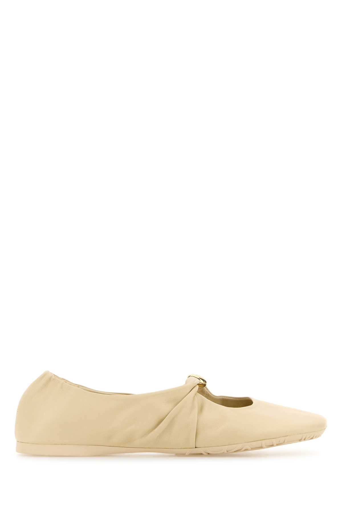 LOEWE Elegant Nappa Leather Pebble Ballerinas for Women