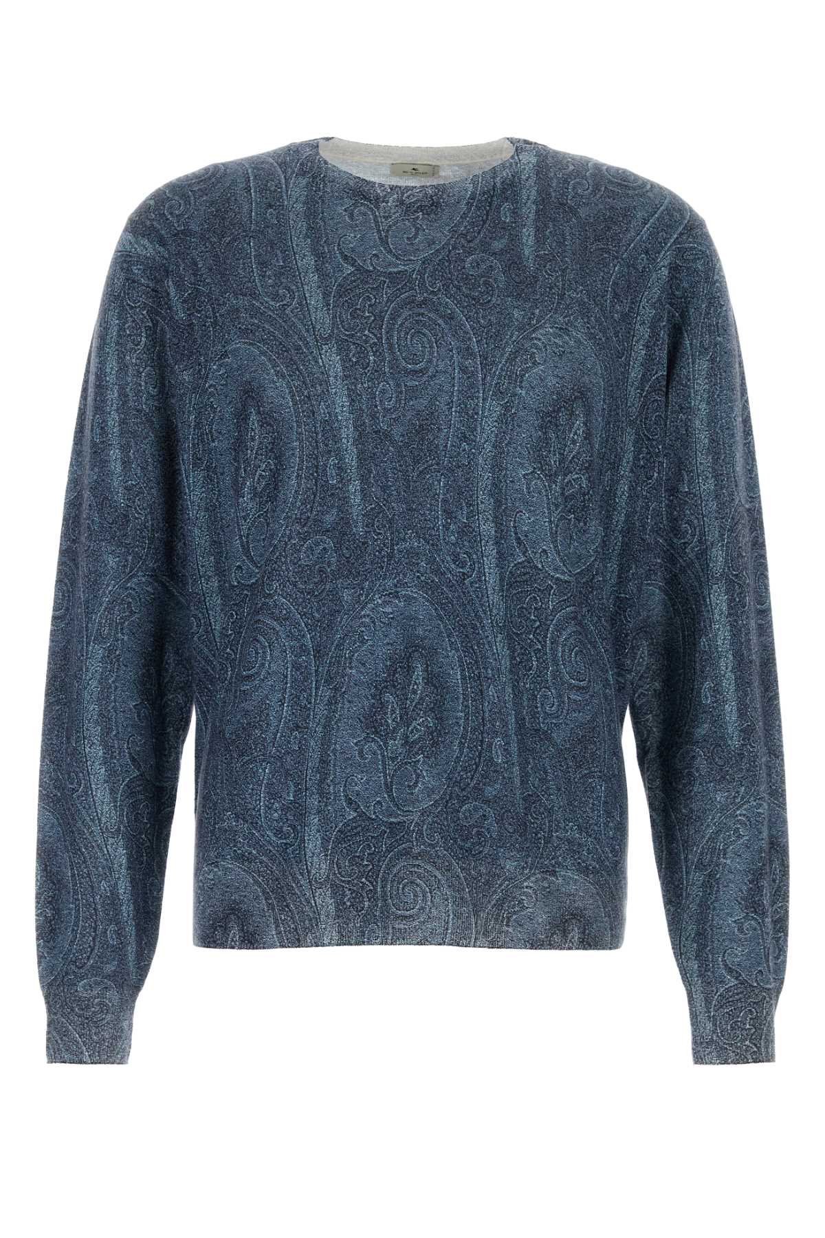 ETRO Embroidered Silk Blend Sweater for Men
