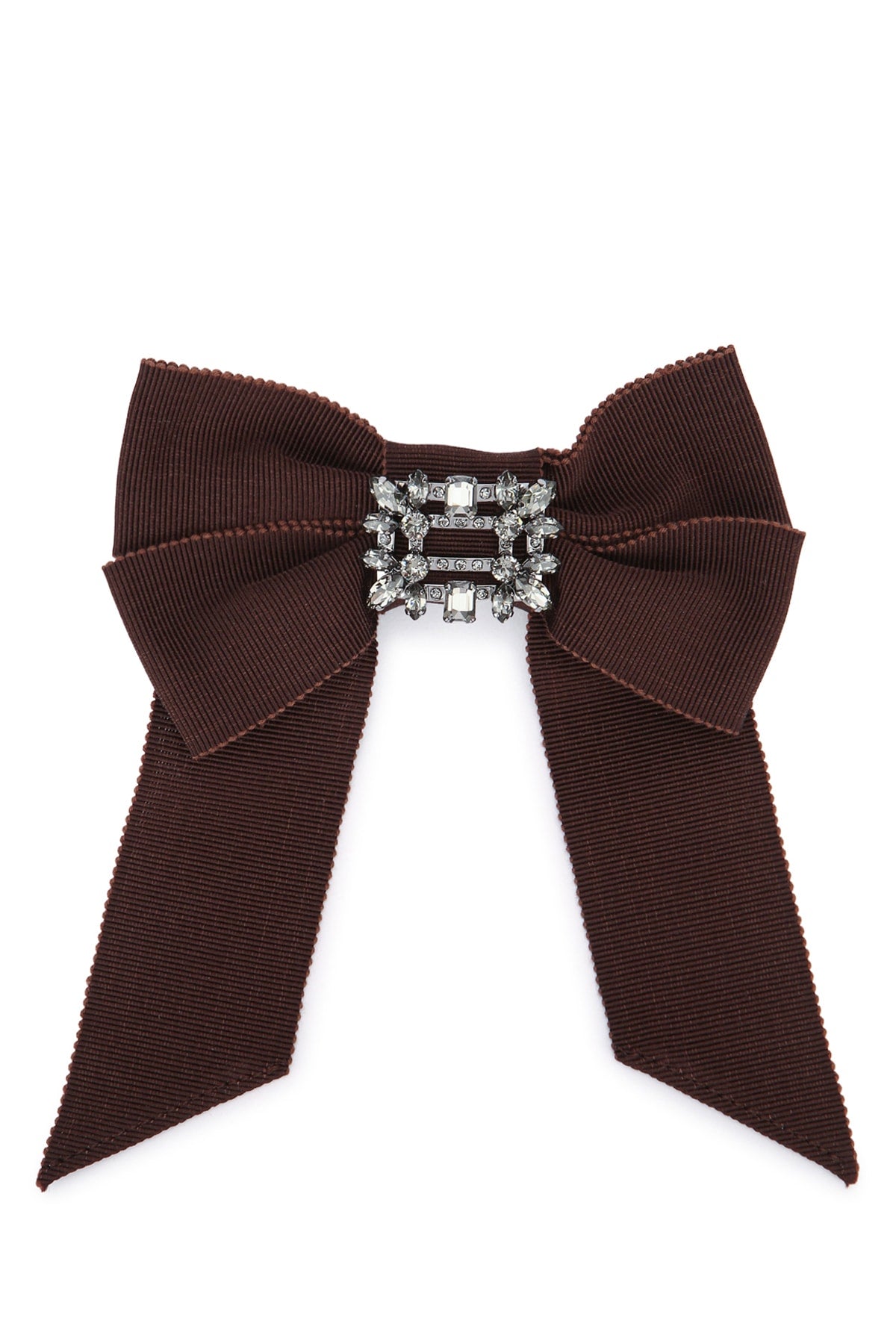 ROGER VIVIER Mini Ribbon Hairclip with Elegant Brooch Detail