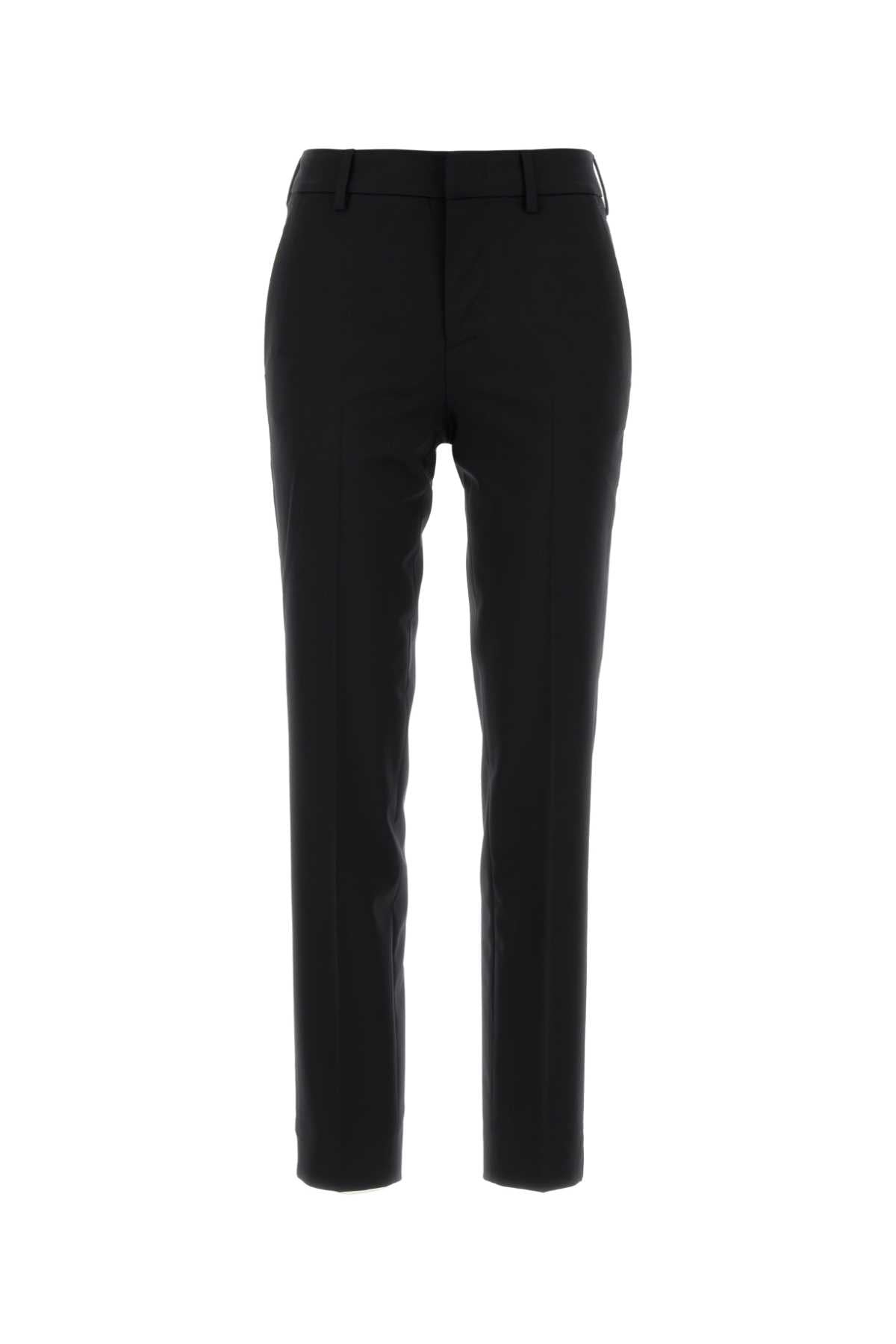 PT TORINO Black Stretch Wool Pants for Women - FW25