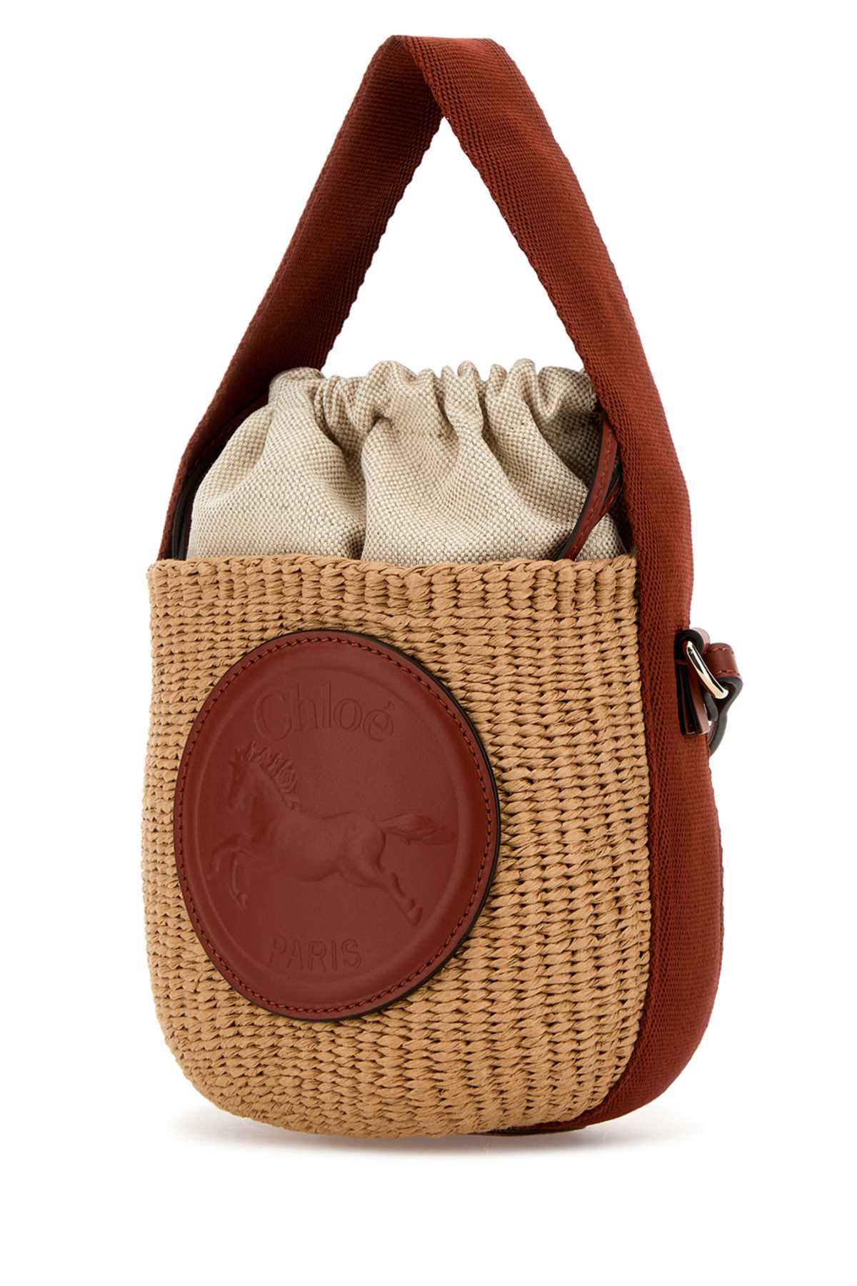 CHLOE Mini Raffia Bucket Handbag