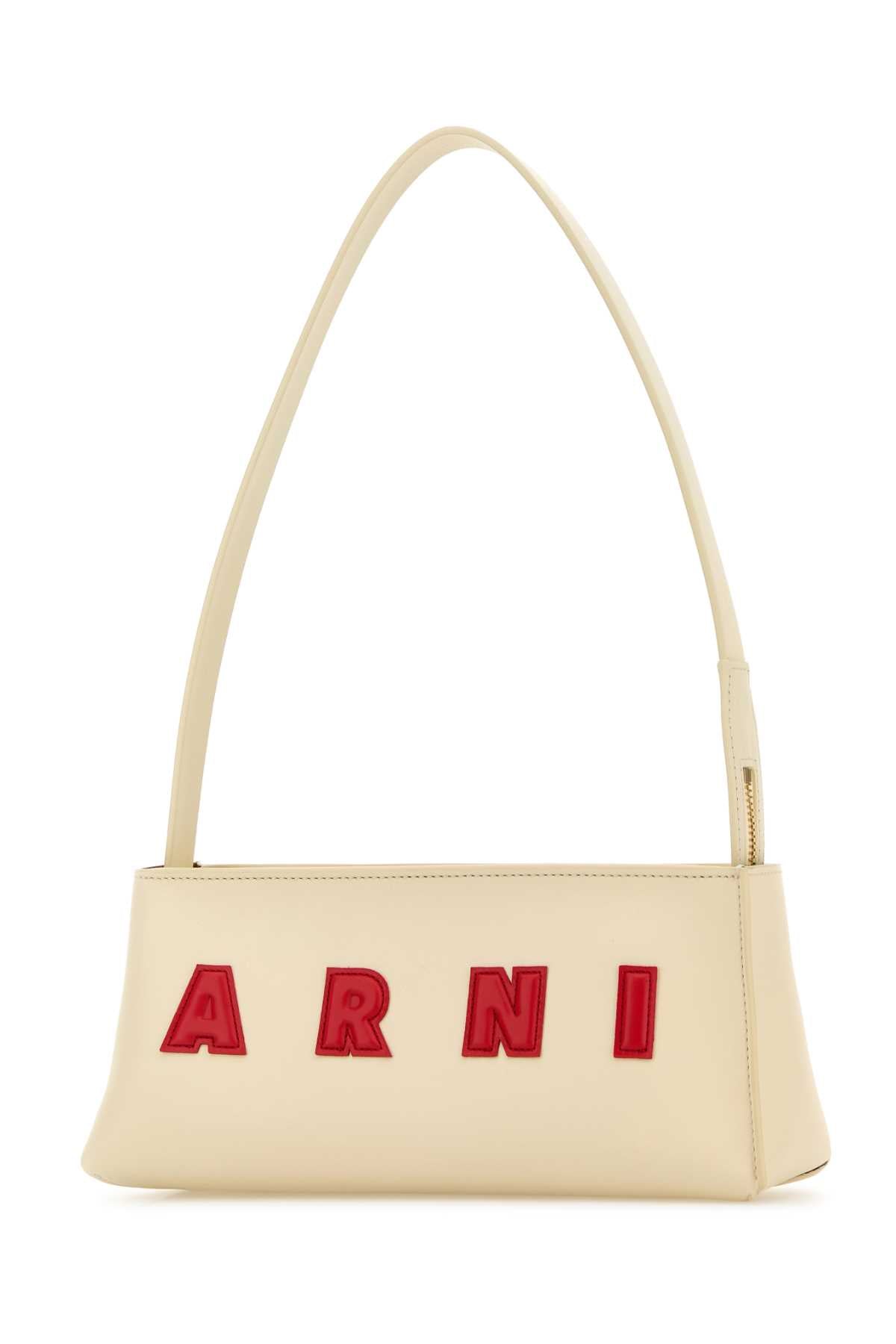 MARNI Ivory Mini Leather Shoulder Handbag - Stylish & Chic