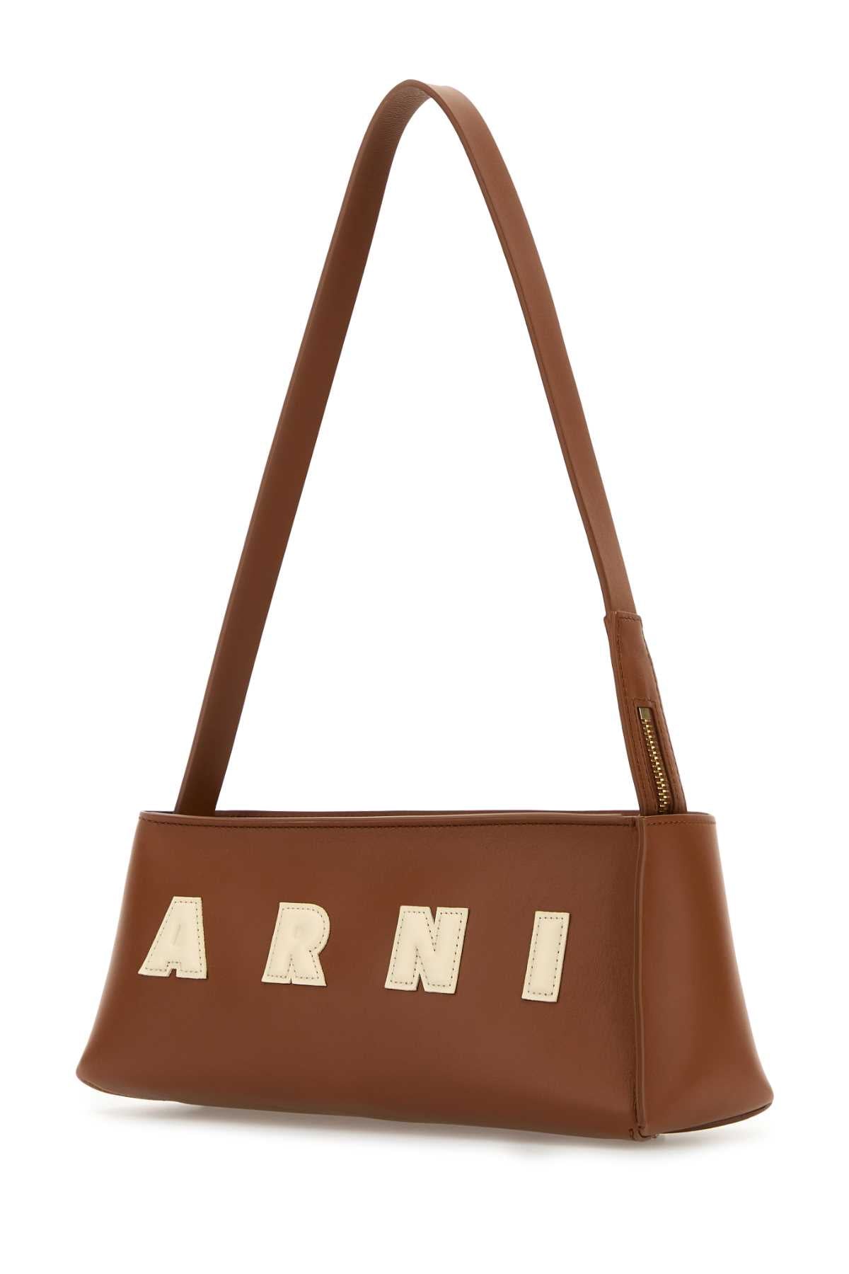 MARNI Leather Shoulder Handbag - 29cm Width