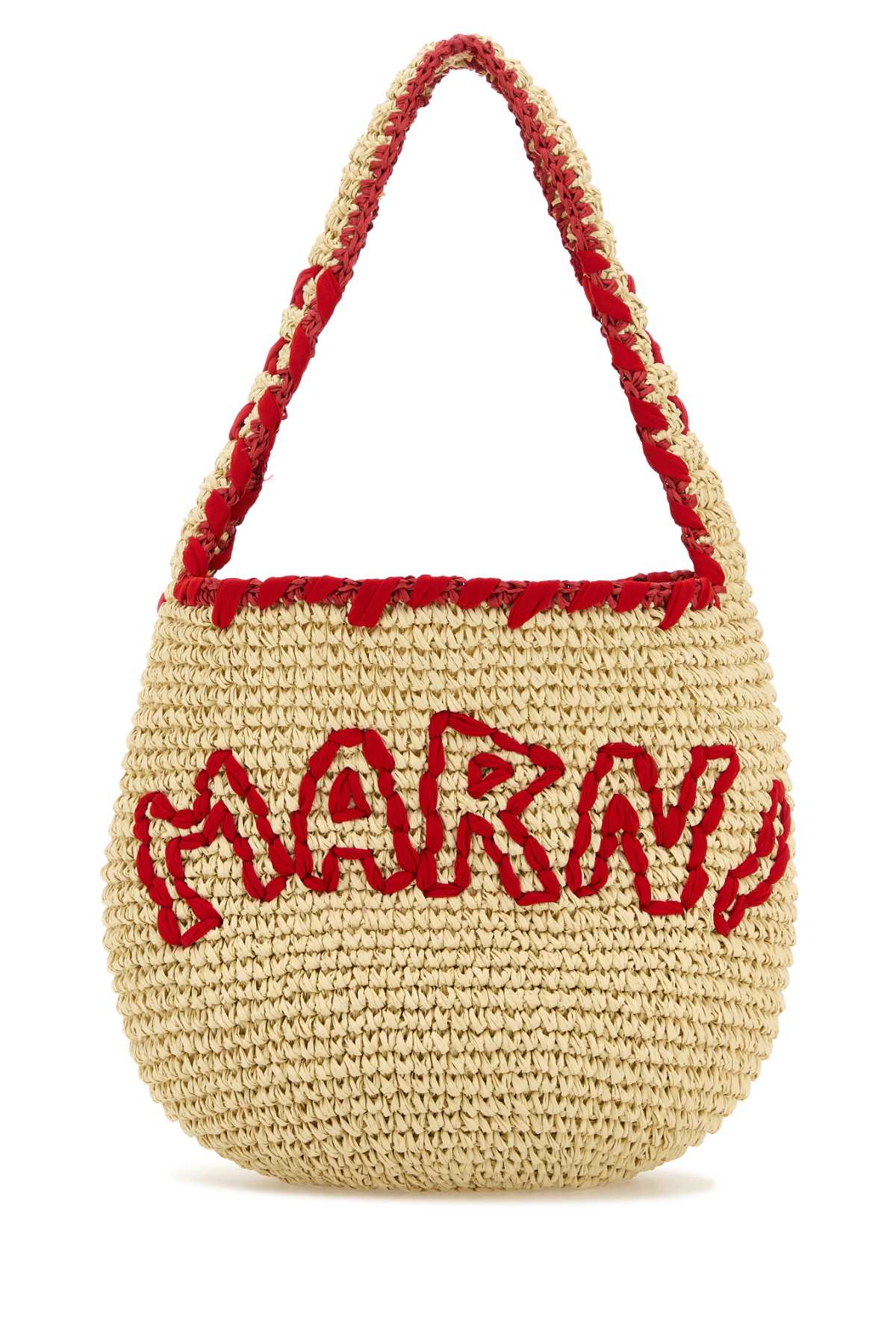 MARNI Mini Raffia Small Nassa Shoulder Handbag