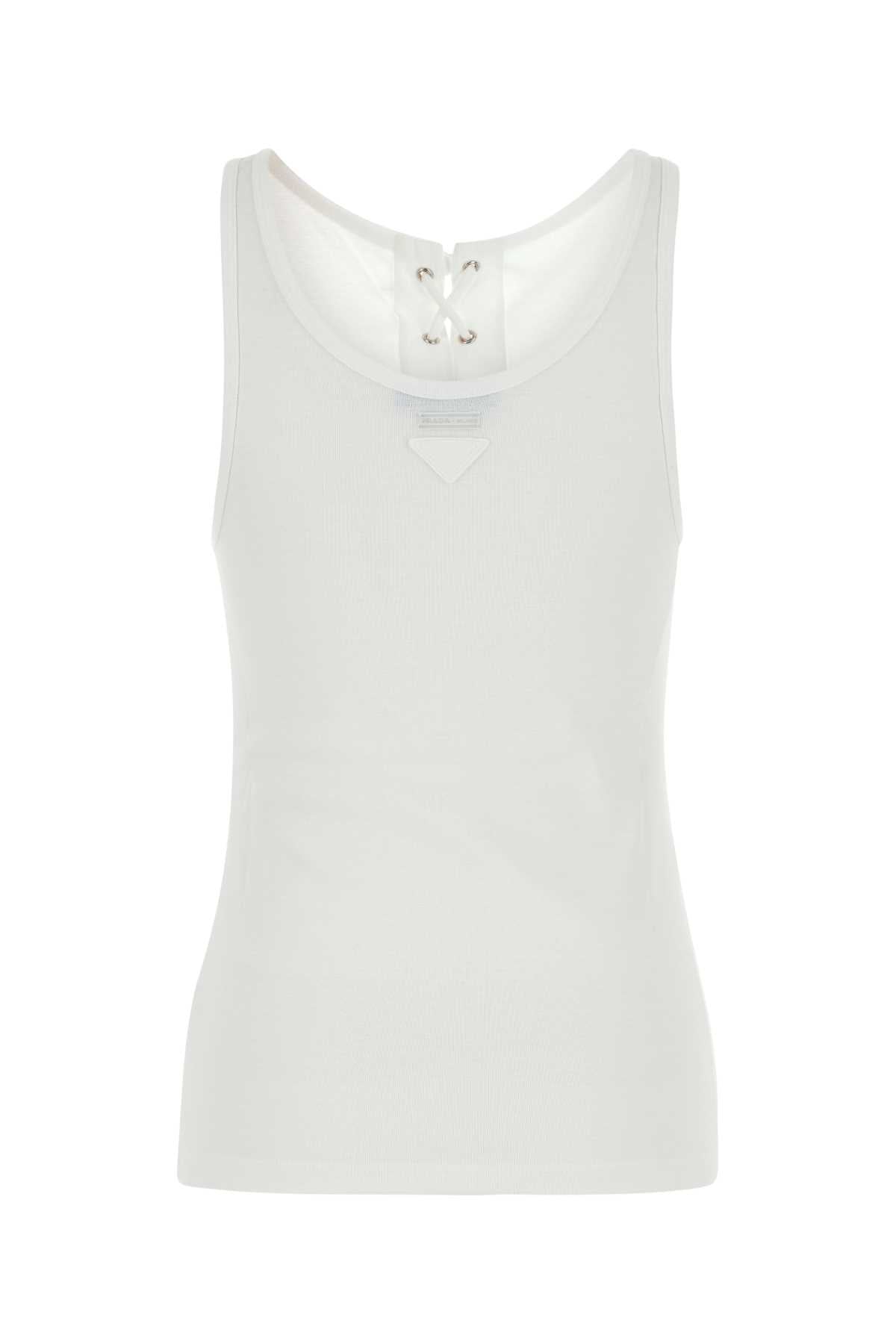 PRADA Cotton Tank Top for Women - Summer 2025 Collection