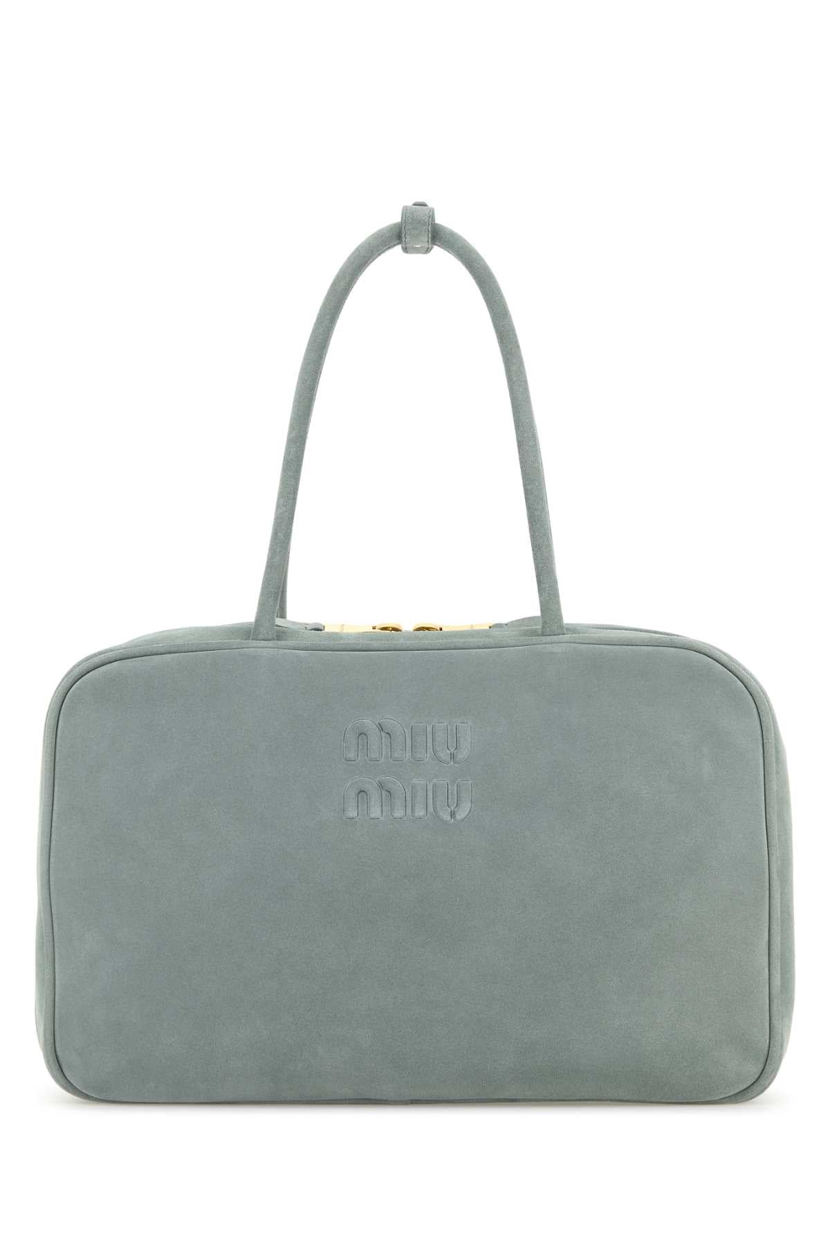 MIU MIU Suede Handbag - 34 cm x 23 cm x 10 cm