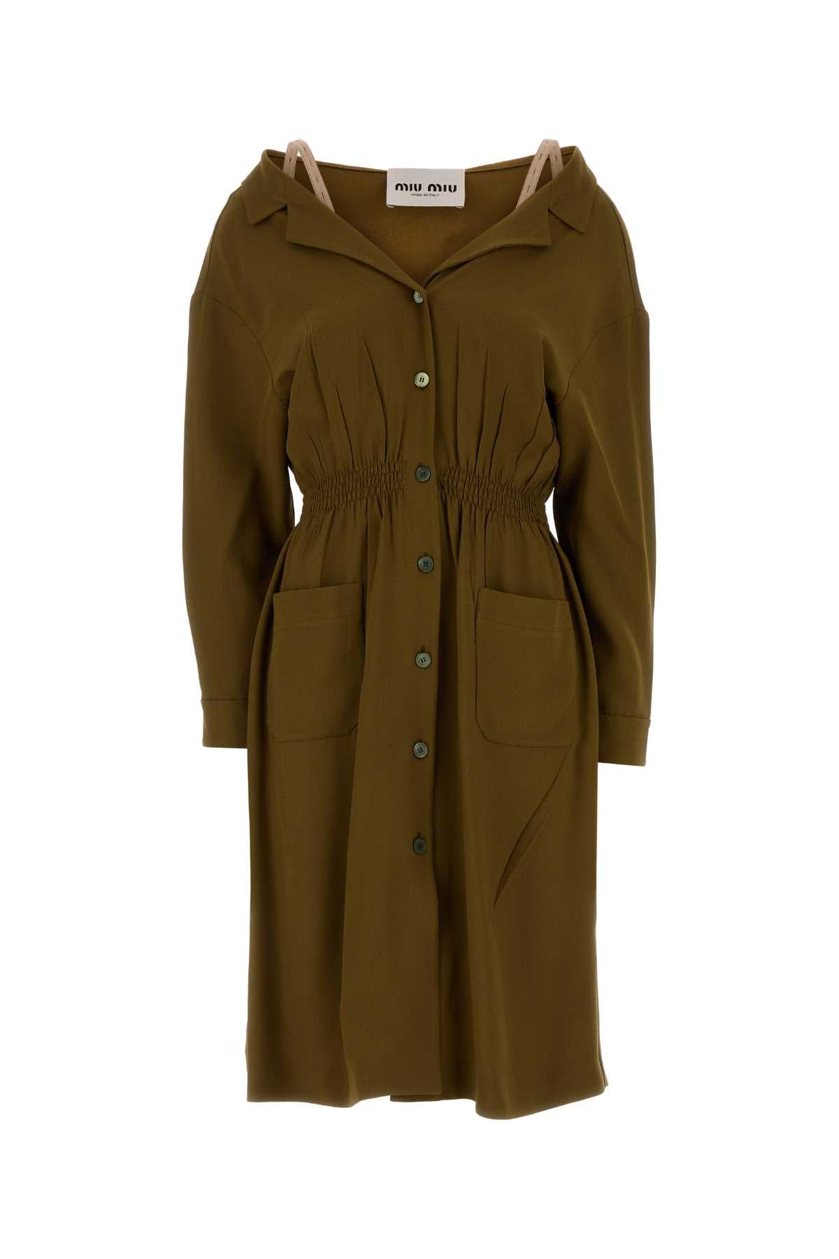 MIU MIU Elegant Sable Mini Dress for Women