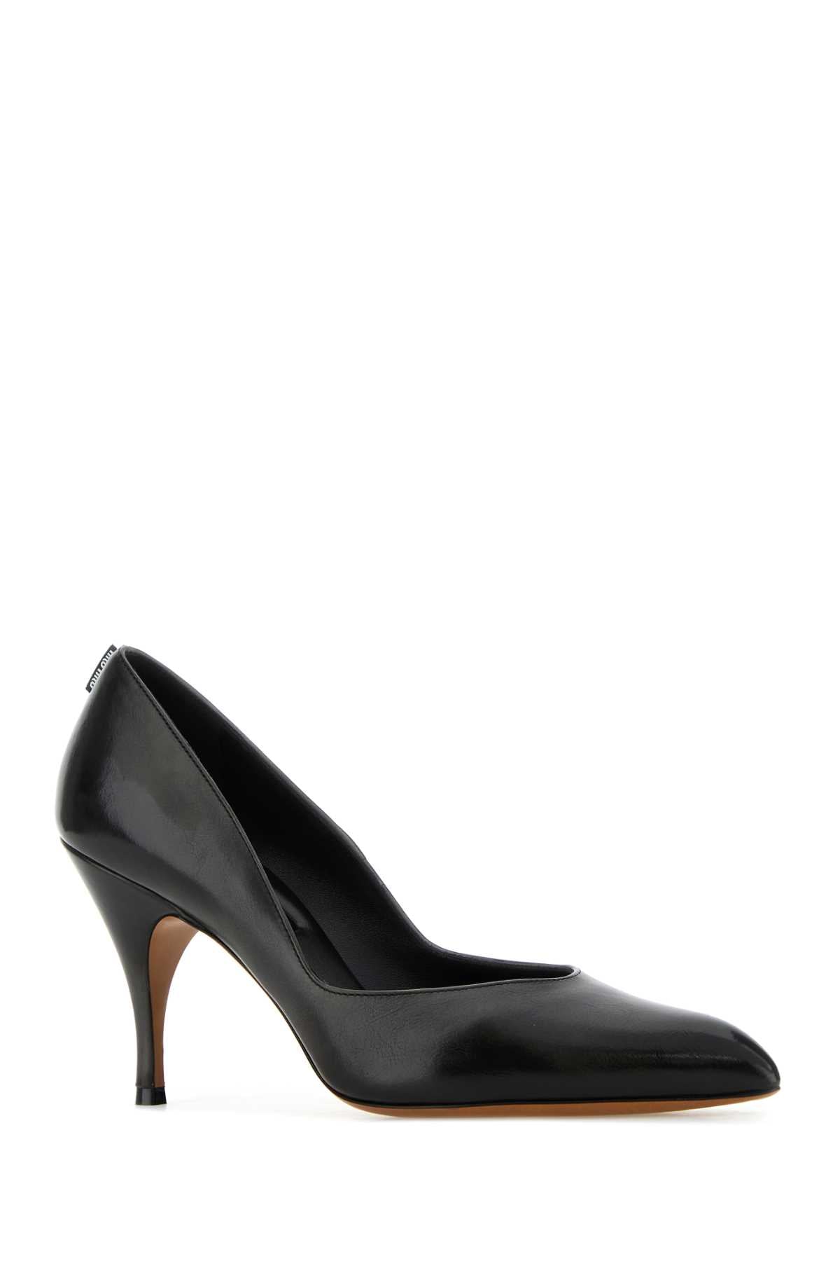 MIU MIU Elevated Leather Pumps with 8 cm Heel Height