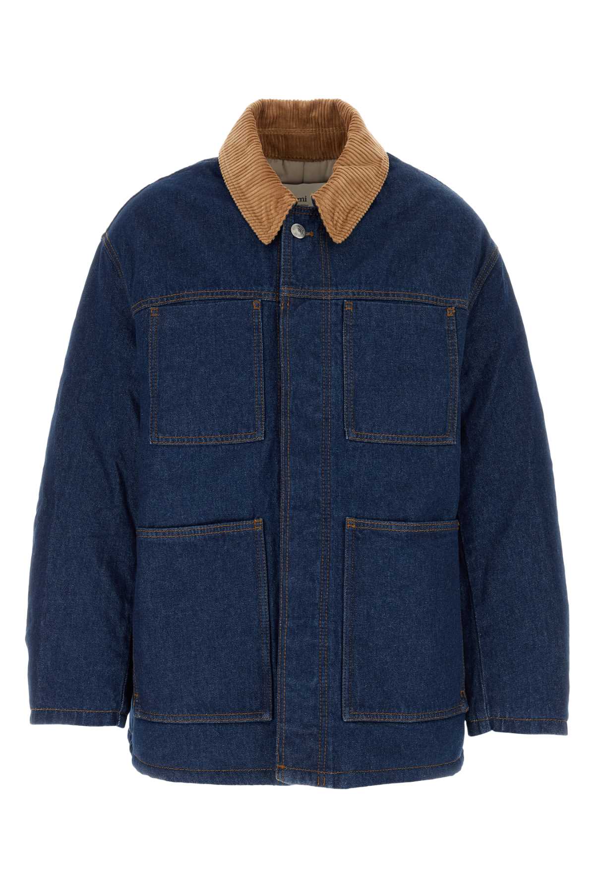 AMI Padded Denim Jacket for Men - Size Available