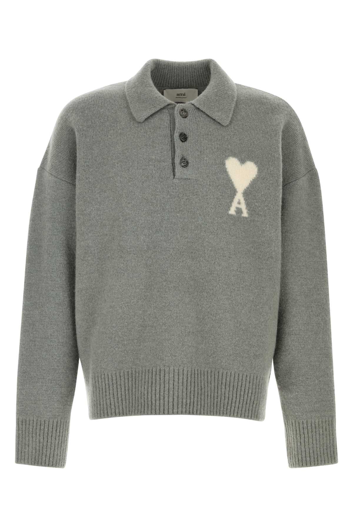 AMI Stretch Alpaca Blend Polo Shirt for Men - 25W