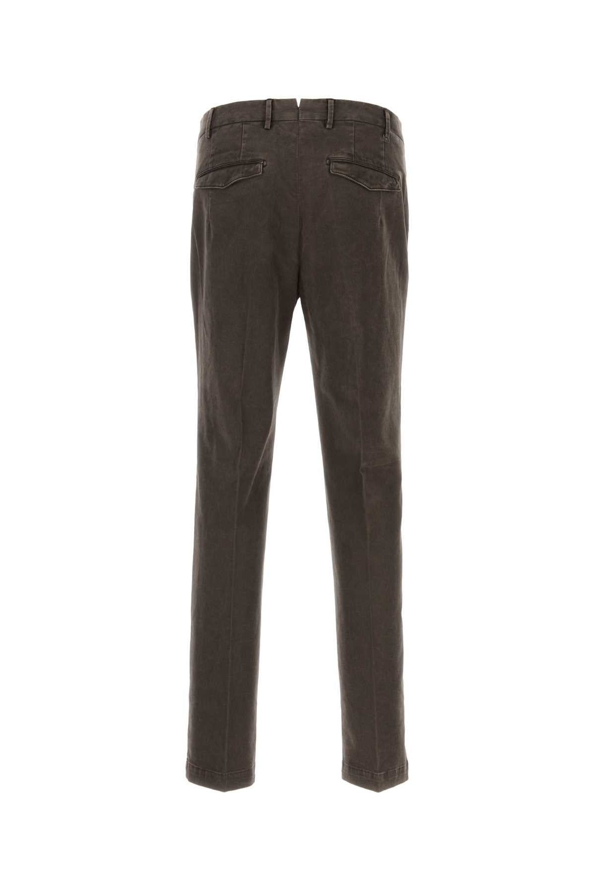 PT TORINO Brown Stretch Cotton Pants for Men - FW25 Collection