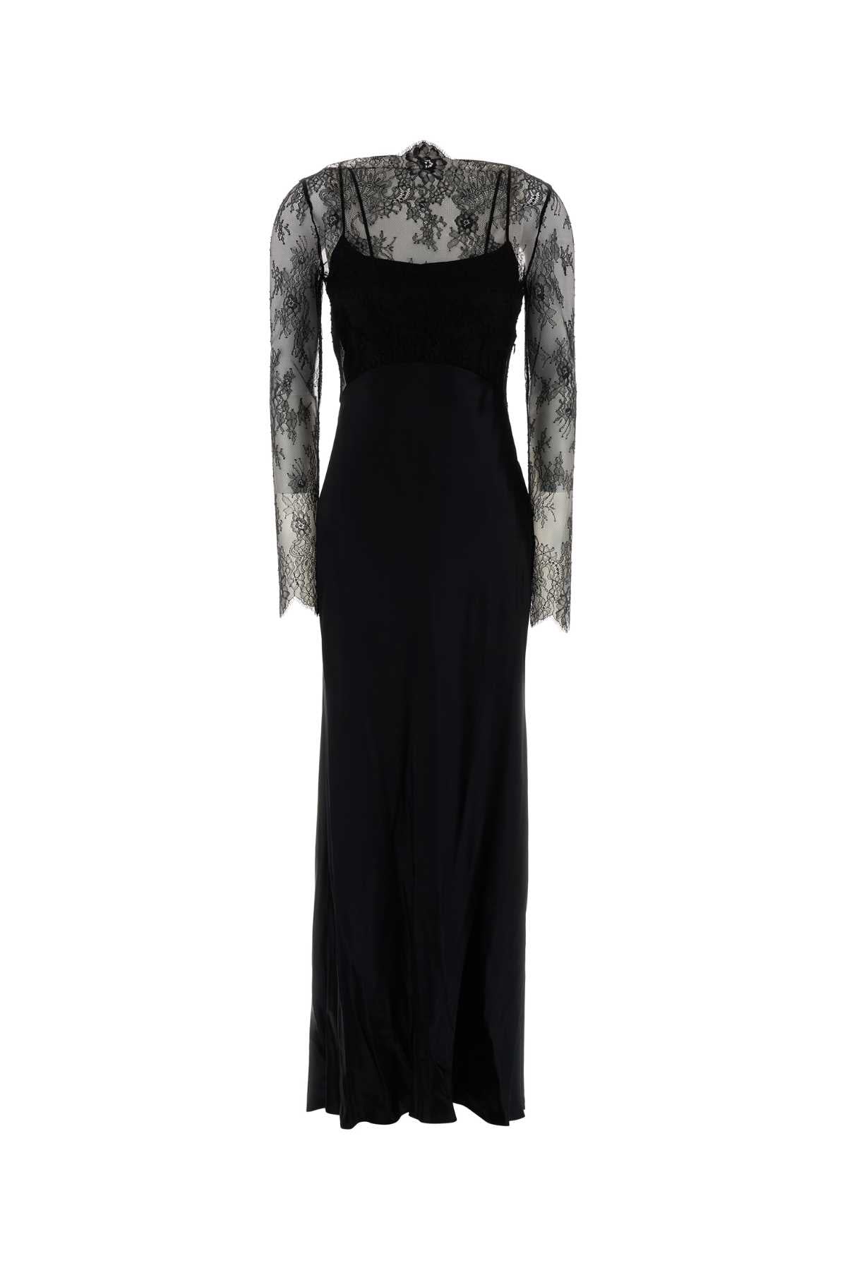ALBERTA FERRETTI Satin Long Dress for Women - Elegant and Timeless