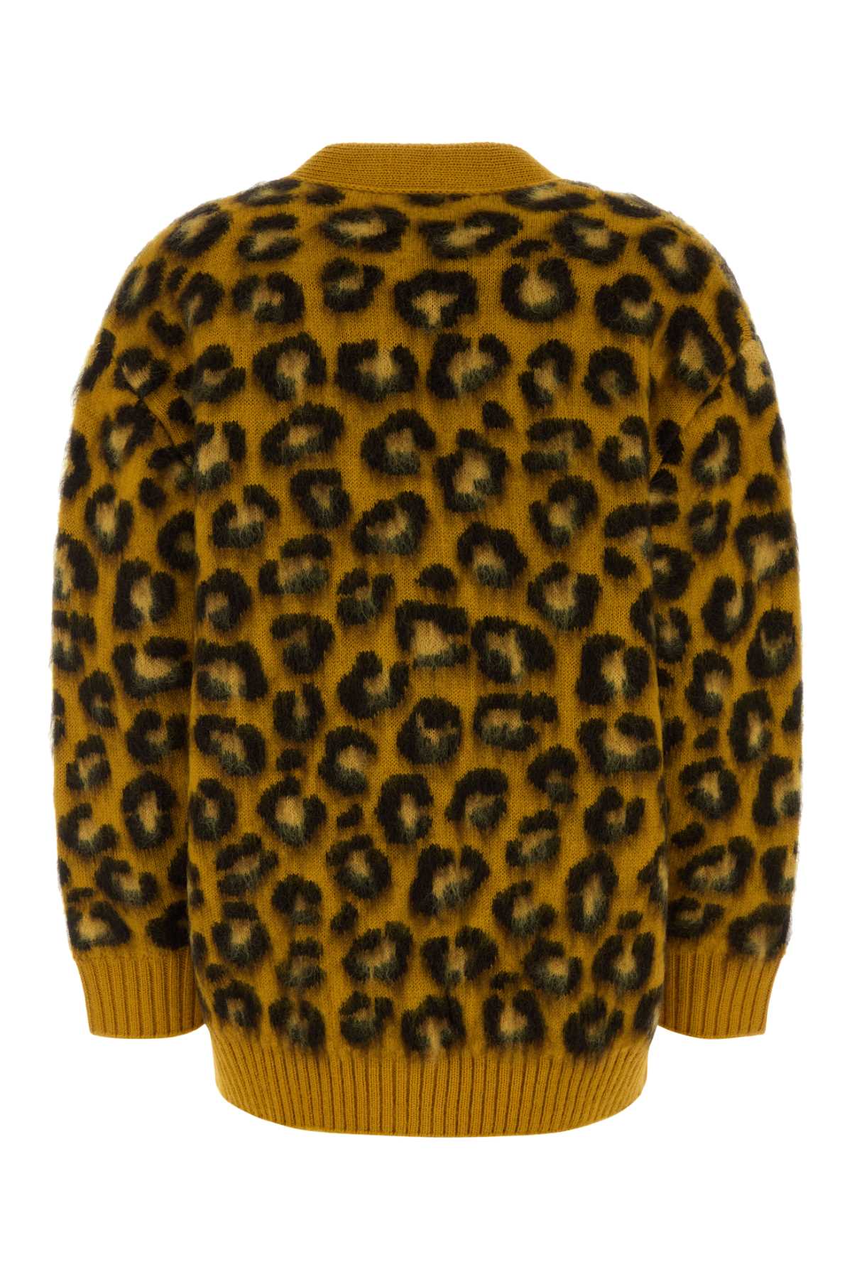 BOTTEGA VENETA Oversize Embroidered Wool Blend Cardigan