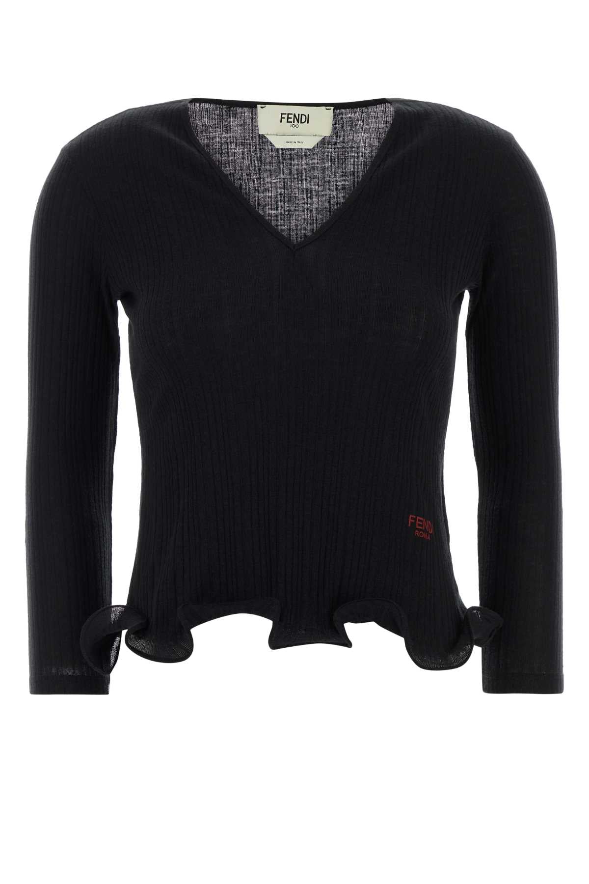 FENDI Elegant Virgin Wool Women's Top
