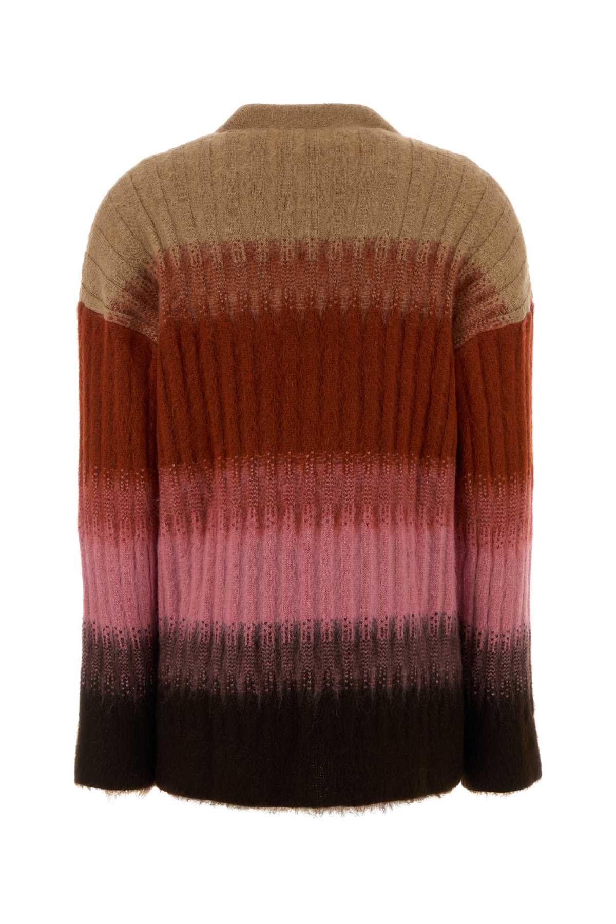 FENDI Multicolor Stretch Mohair Blend Cardigan - Women’s
