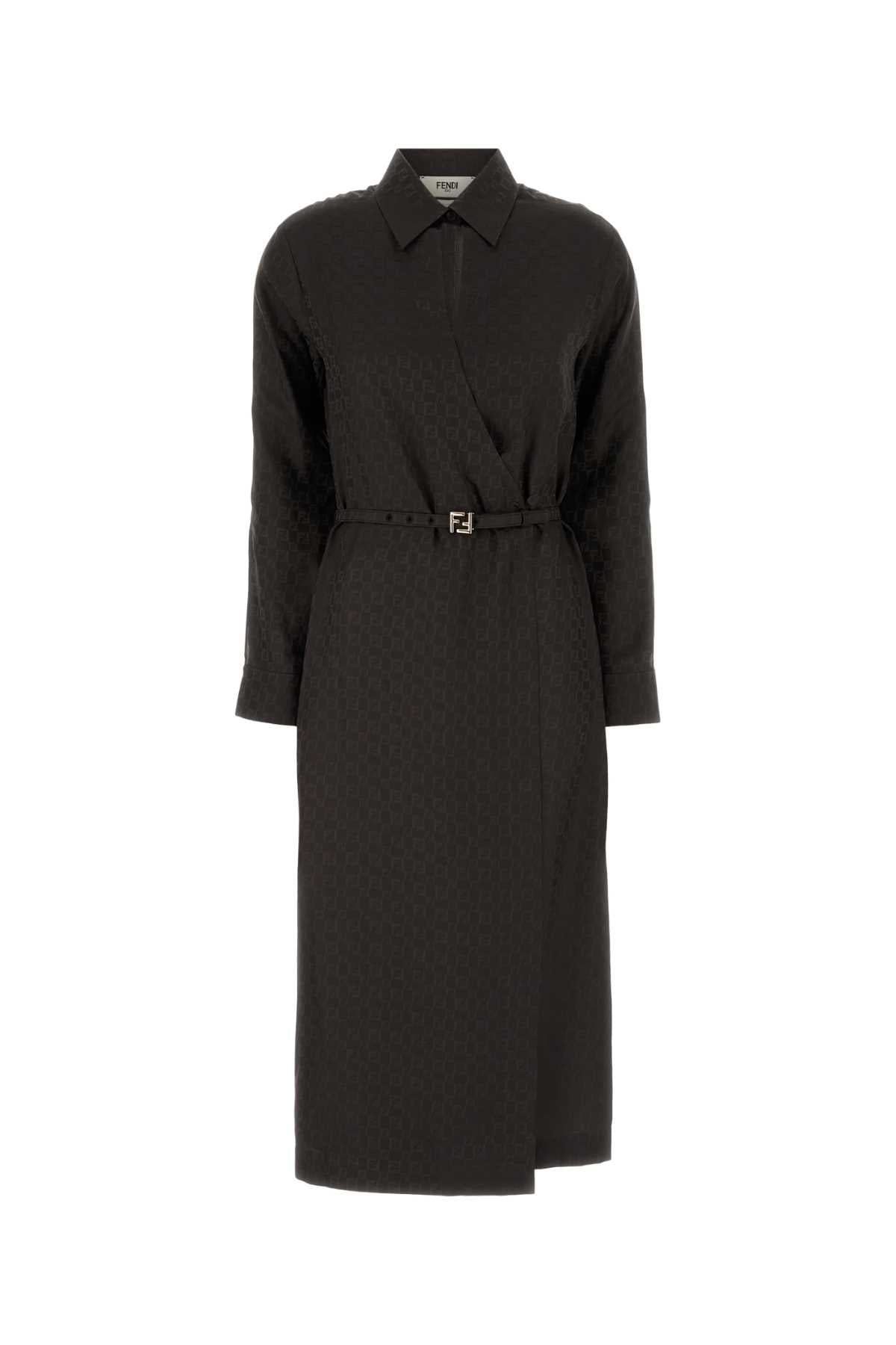 FENDI Elegant Jacquard Shirt Dress for Women