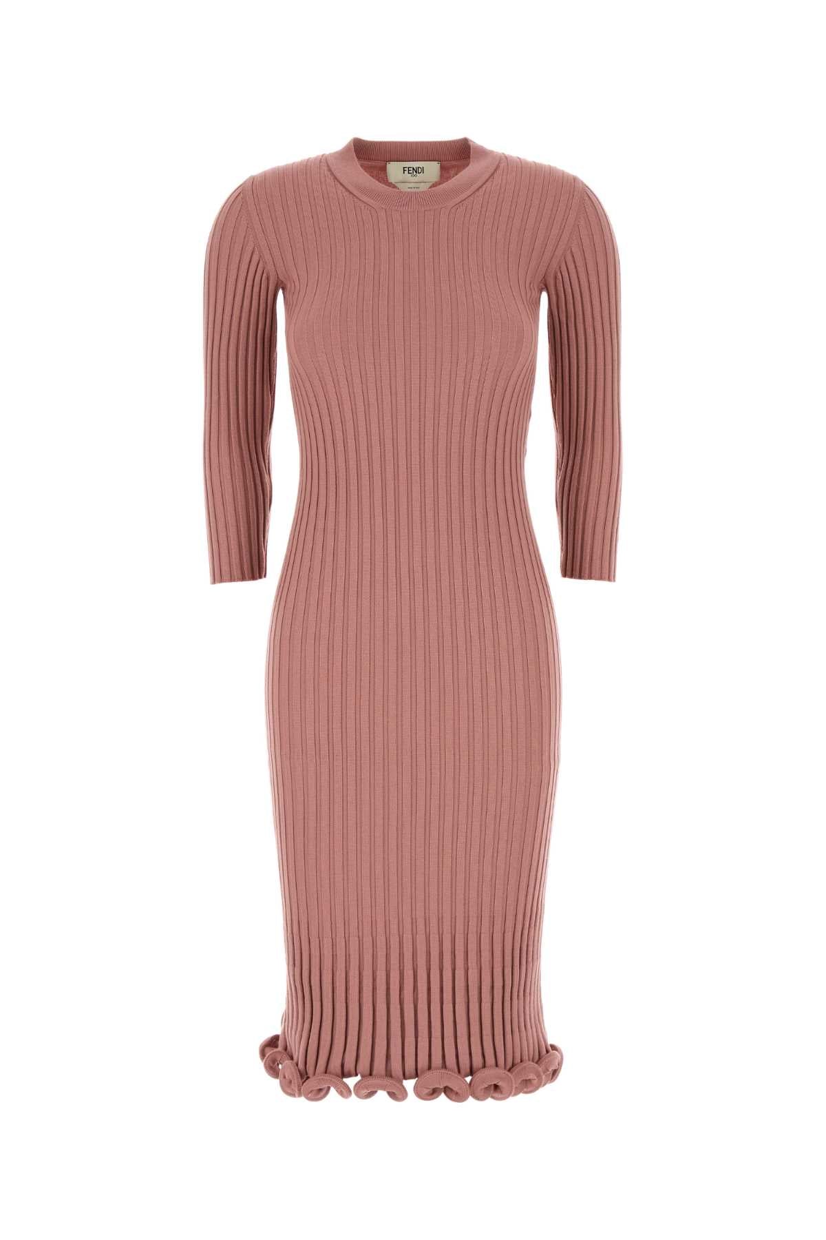 FENDI Chic Stretch Wool Blend Dress
