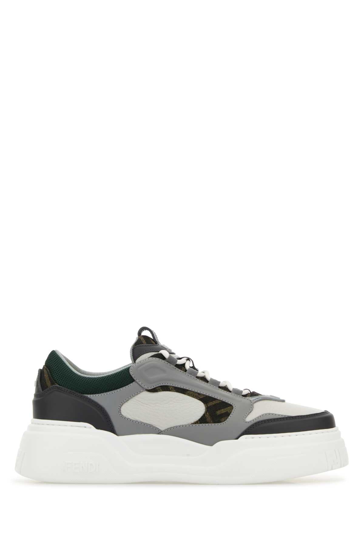 FENDI Multicolor Leather and Canvas Sneakers for Men - Season 25W