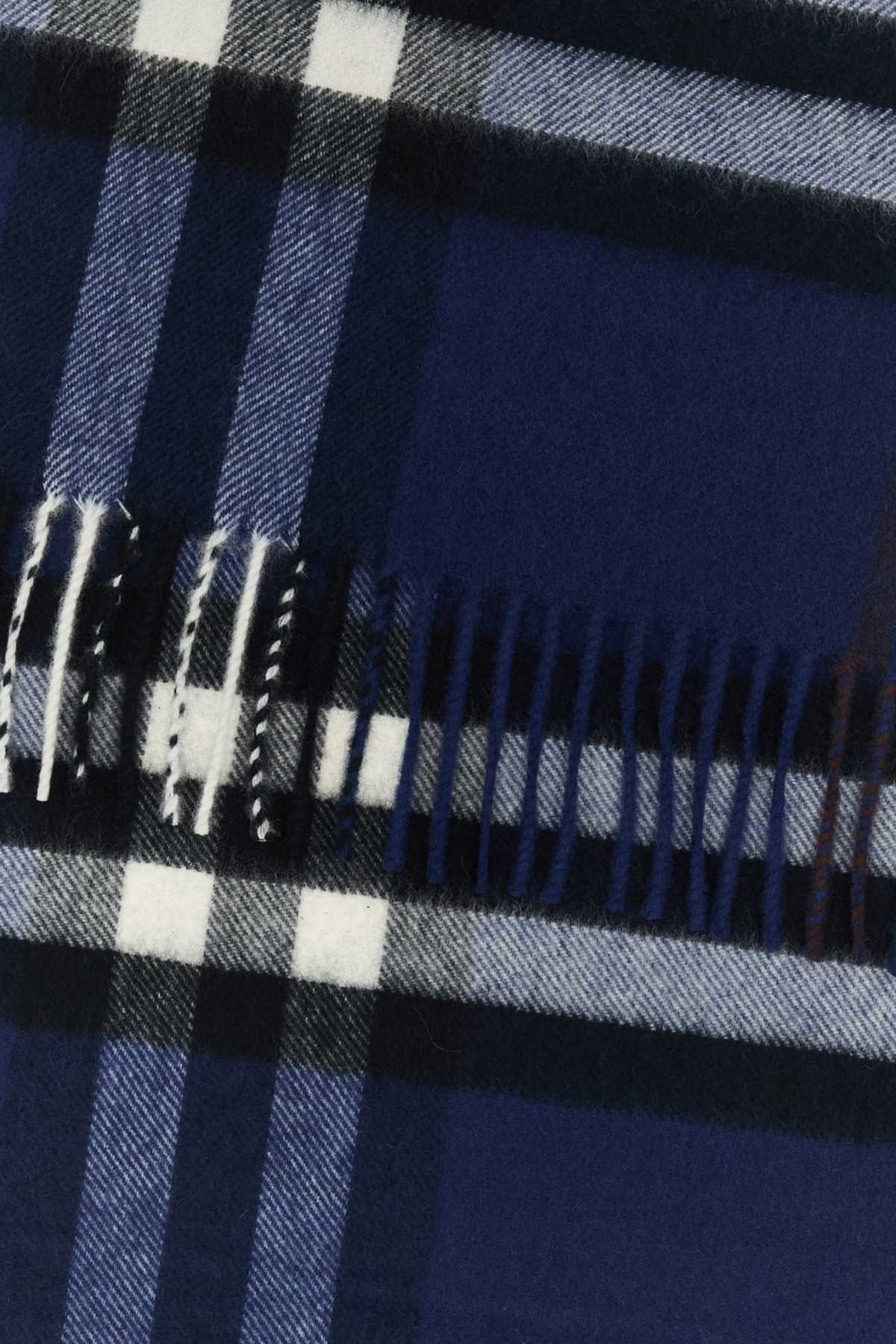 BURBERRY Embroidered Cashmere Scarf - 168 cm x 38 cm