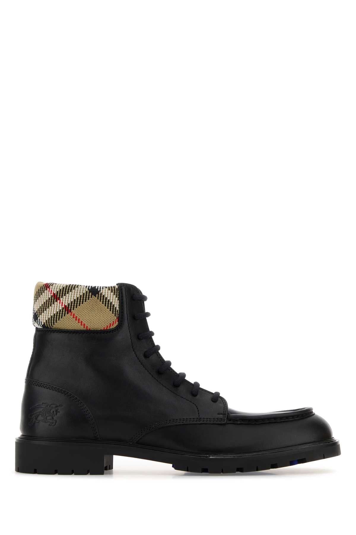 BURBERRY Stylish Leather Ankle Boots for Men