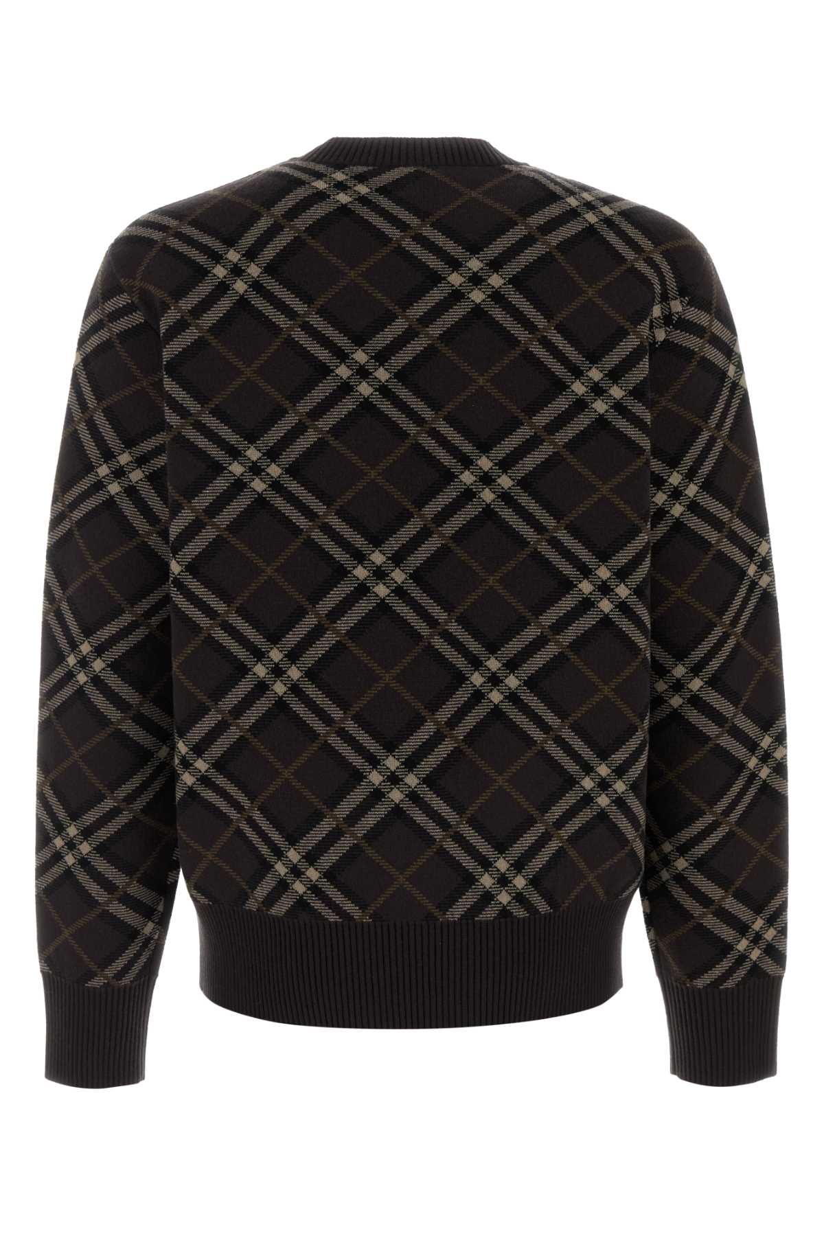 BURBERRY Embroidered Stretch Wool Blend Sweater for Men