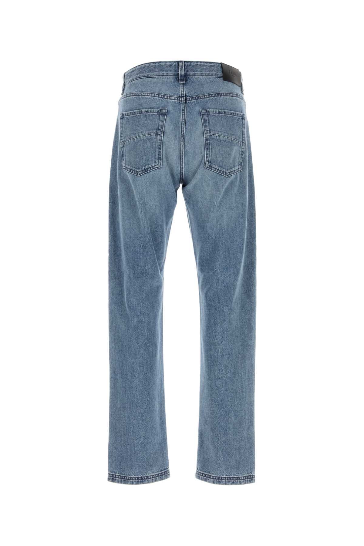 FENDI Light Blue Denim Jeans for Men, Size Available