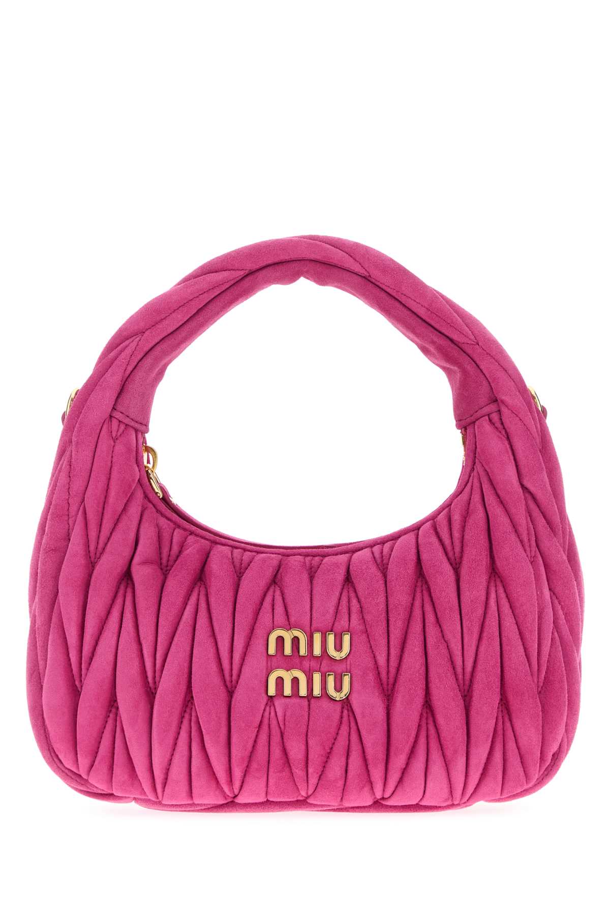 MIU MIU Mini Suede Handbag with Comfortable Shoulder Strap - SS26