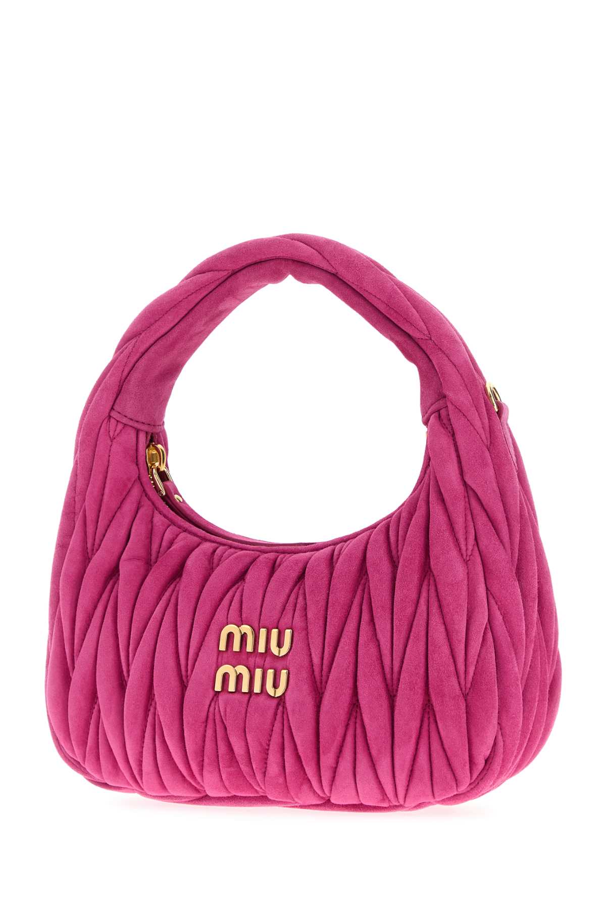 MIU MIU Mini Suede Handbag with Comfortable Shoulder Strap - SS26