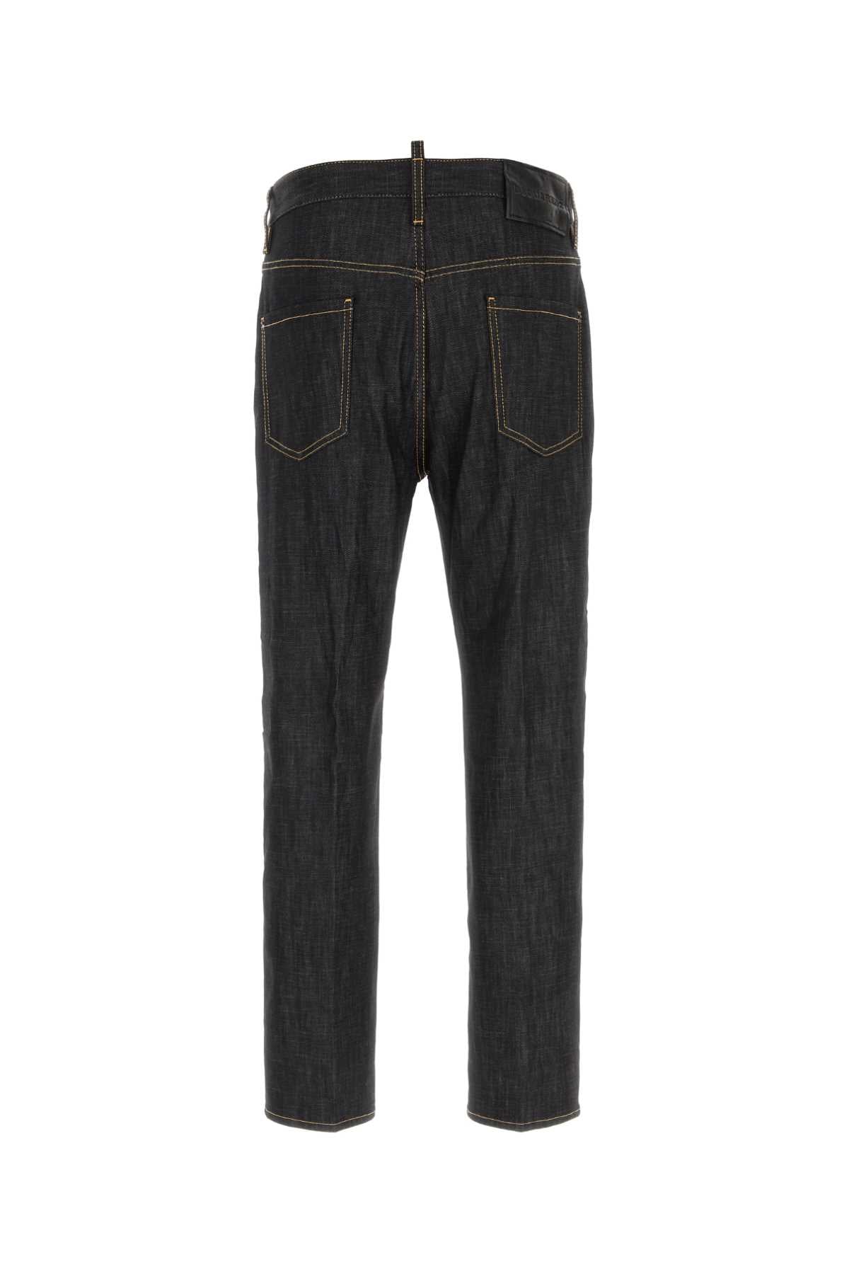 DSQUARED Black Stretch Denim 642 Jeans for Men