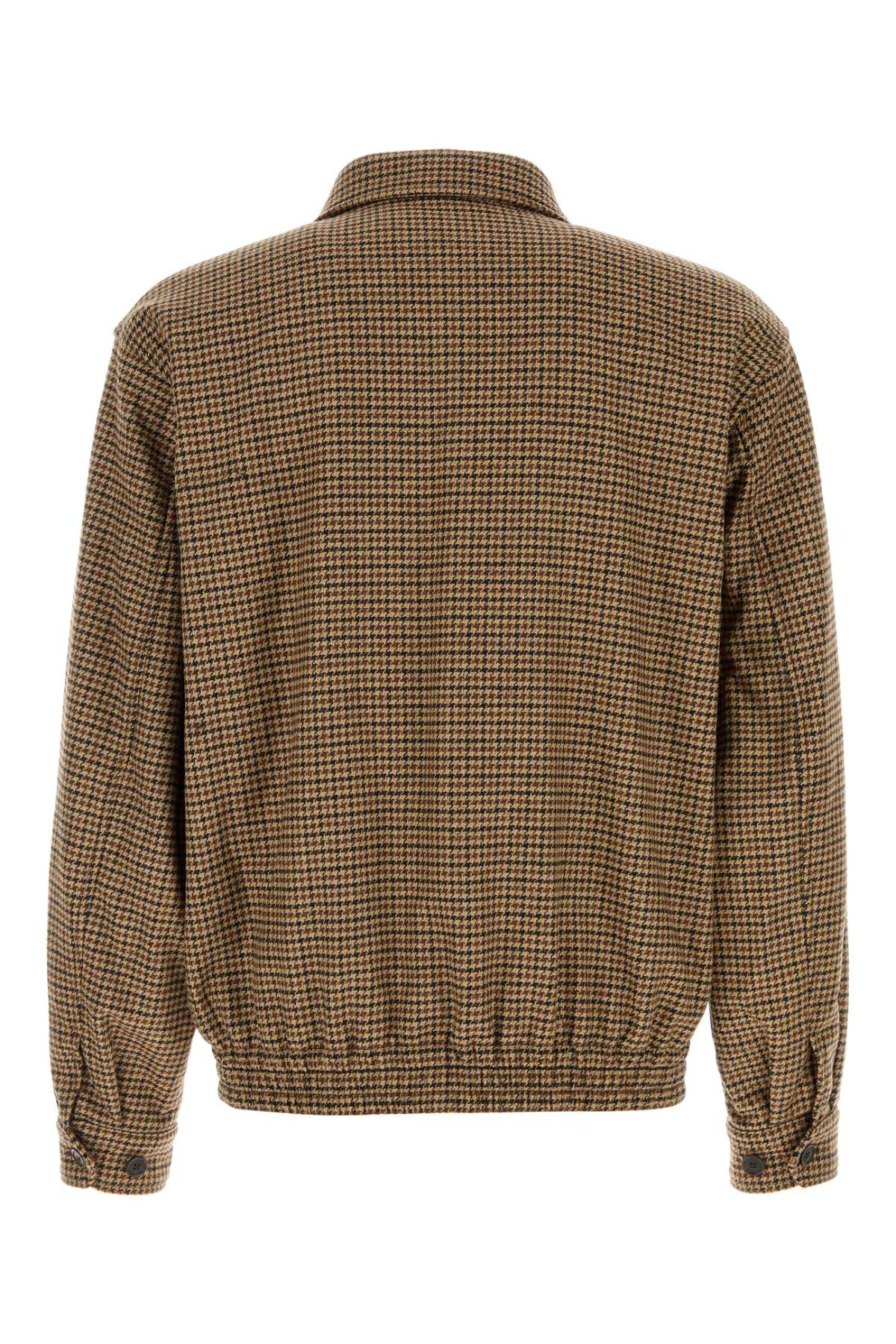 SAINT LAURENT Embroidered Wool Blend Bomber Jacket for Men