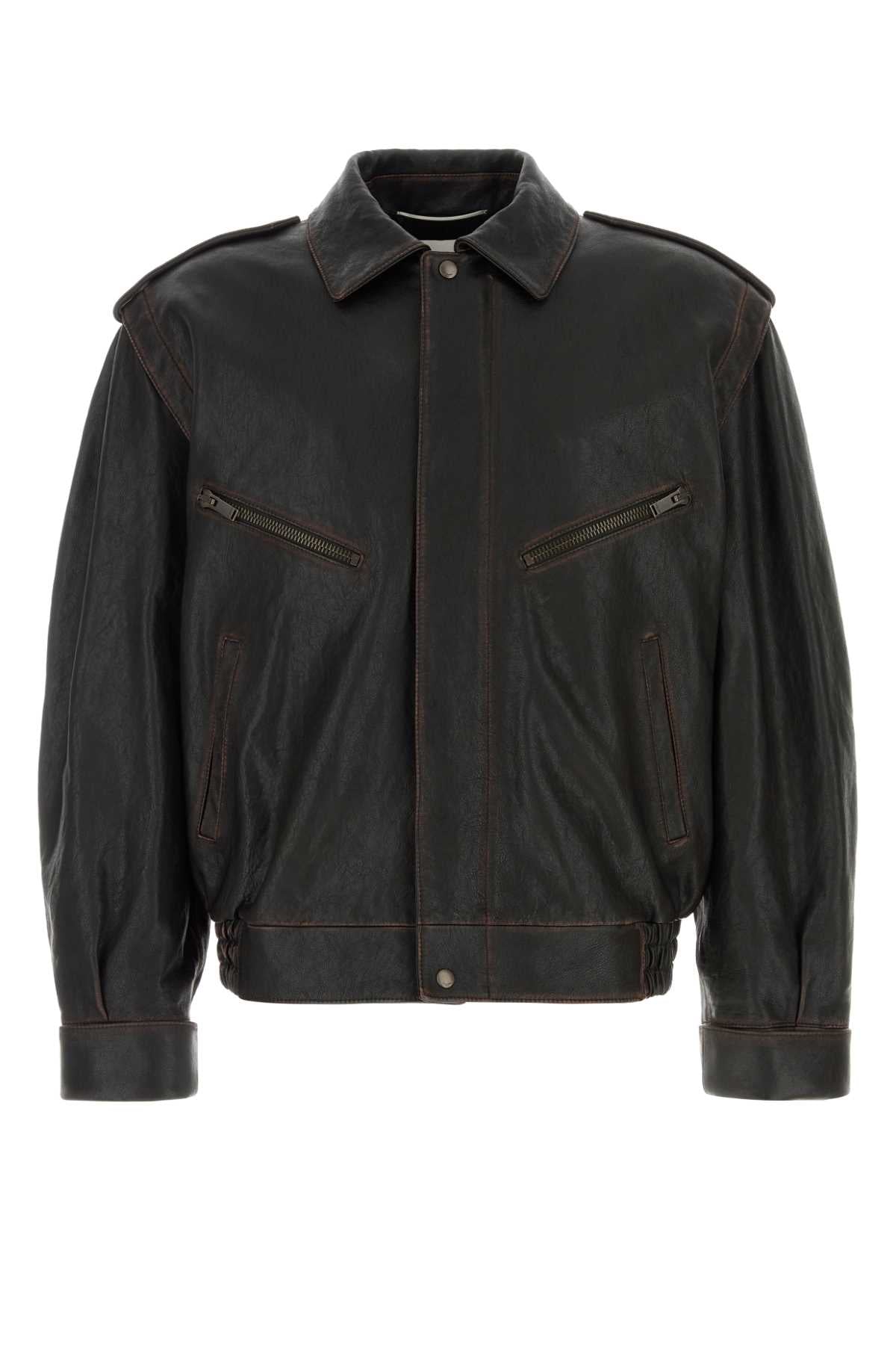 SAINT LAURENT Luxurious Leather Jacket for Men - Season 25W
