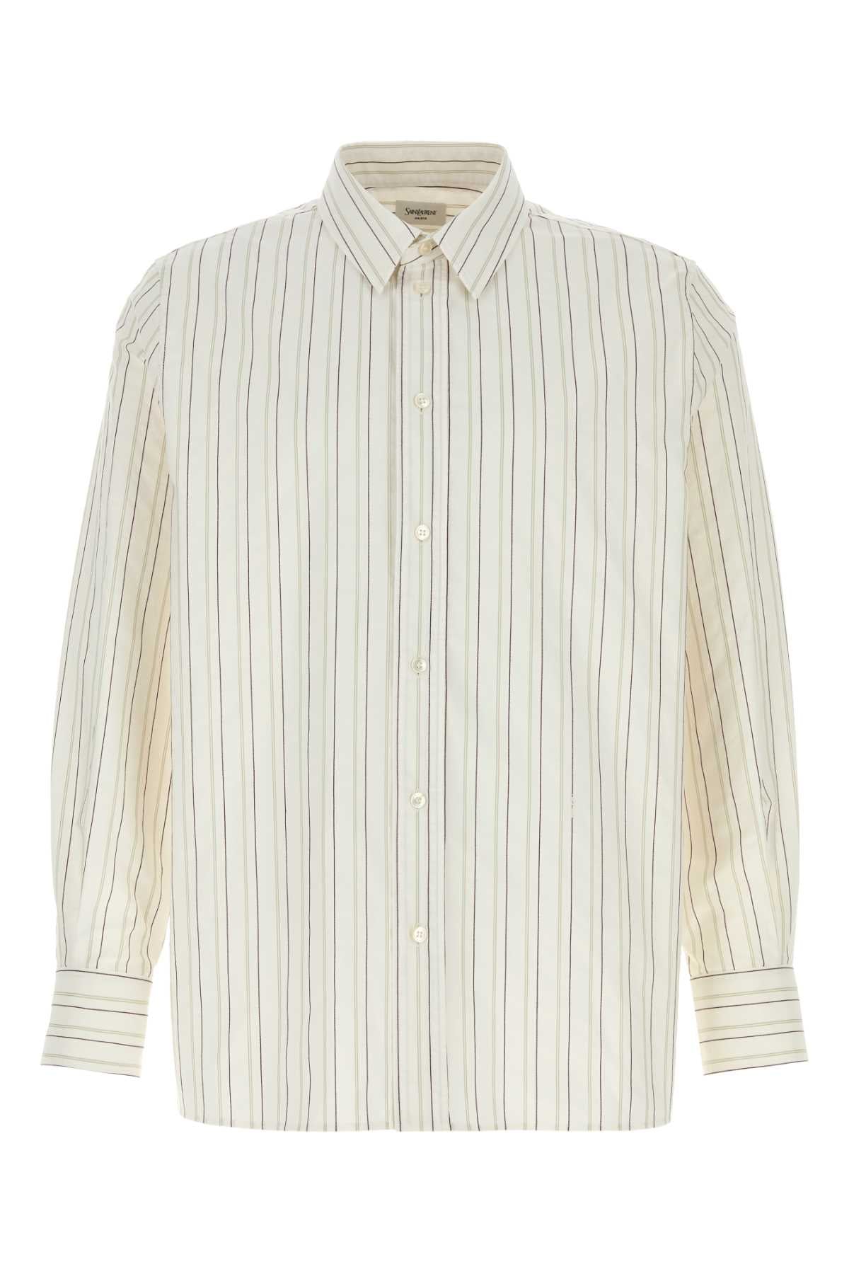 SAINT LAURENT Embroidered Cotton Shirt for Men - Stylish and Comfortable