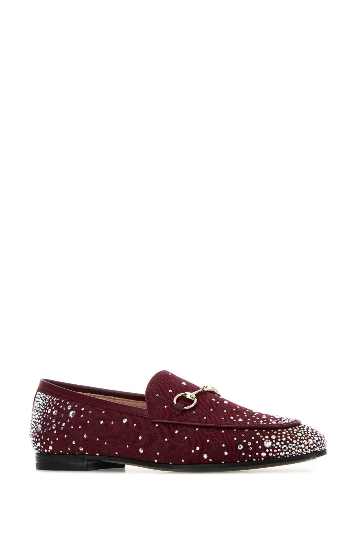 GUCCI Mini GG Fabric Leverage Loafers for Women